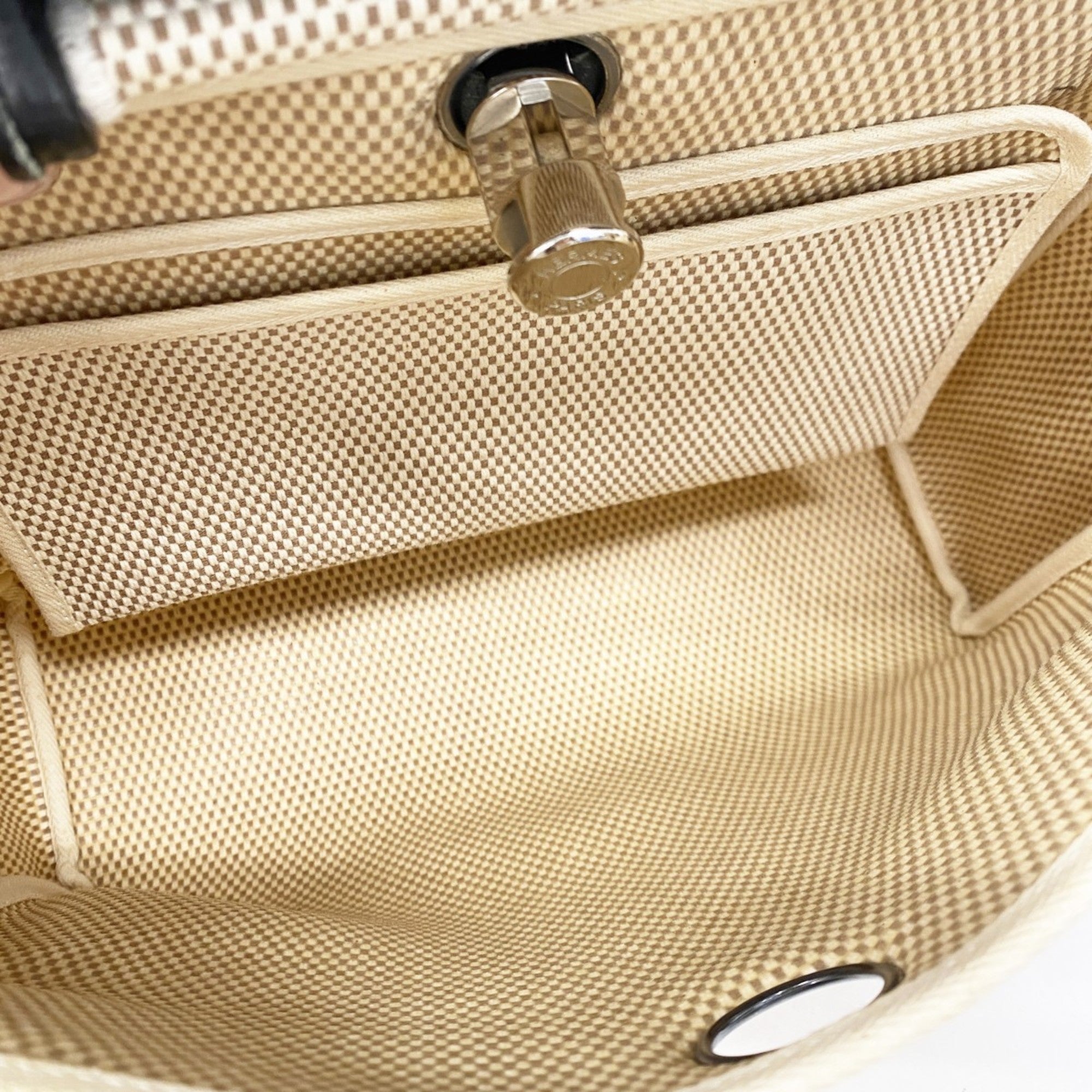 HMS Hermès Handbag, Airbag PM, Toile GM, Black, G Stamp, 2-Way Bag for Women