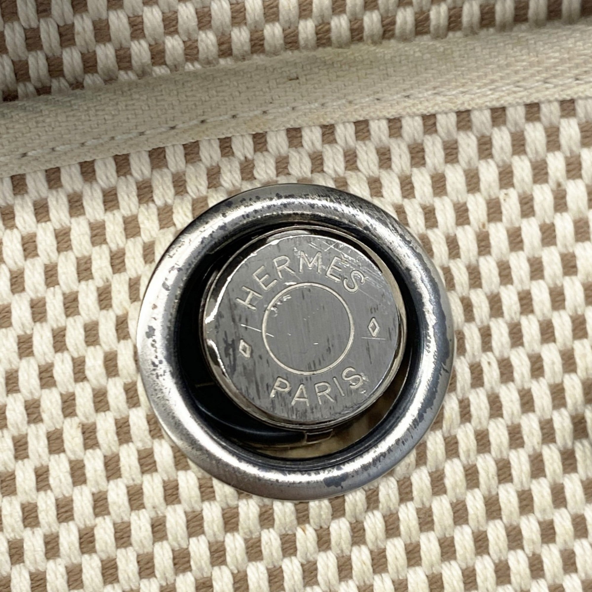 HMS Hermès Handbag, Airbag PM, Toile GM, Black, G Stamp, 2-Way Bag for Women