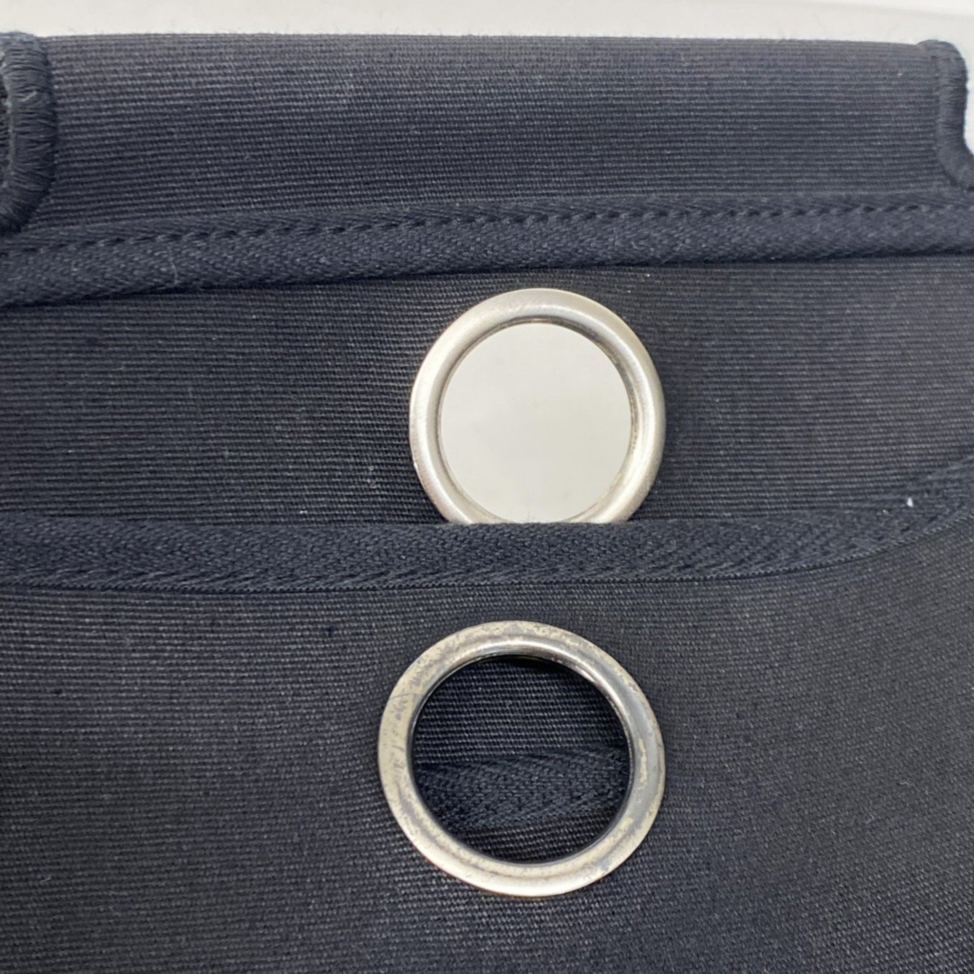 HMS Hermès Handbag, Airbag PM, Toile GM, Black, G Stamp, 2-Way Bag for Women