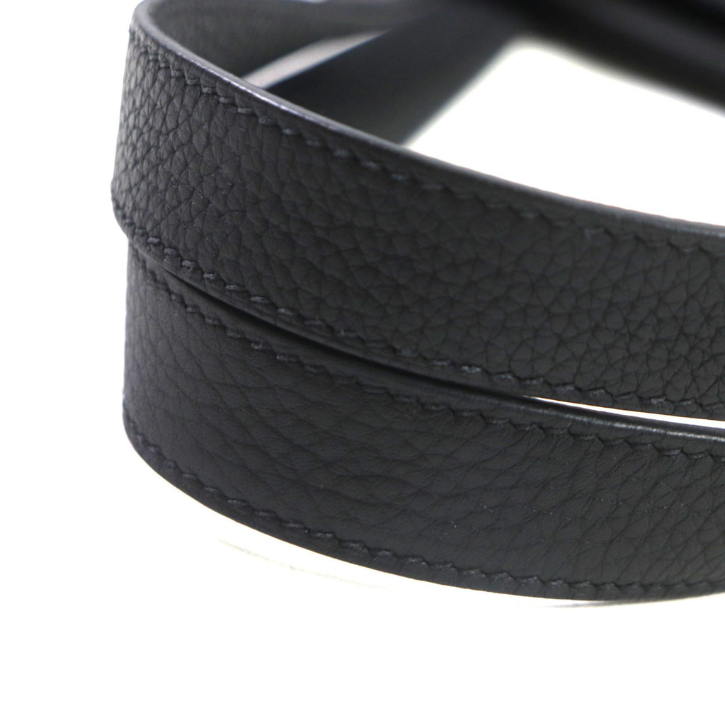 HMS Pur Sangle Toile Militaire Taurillon Clemence Tote Bag, Black, Camel, U Stamp, Made in France, Men's