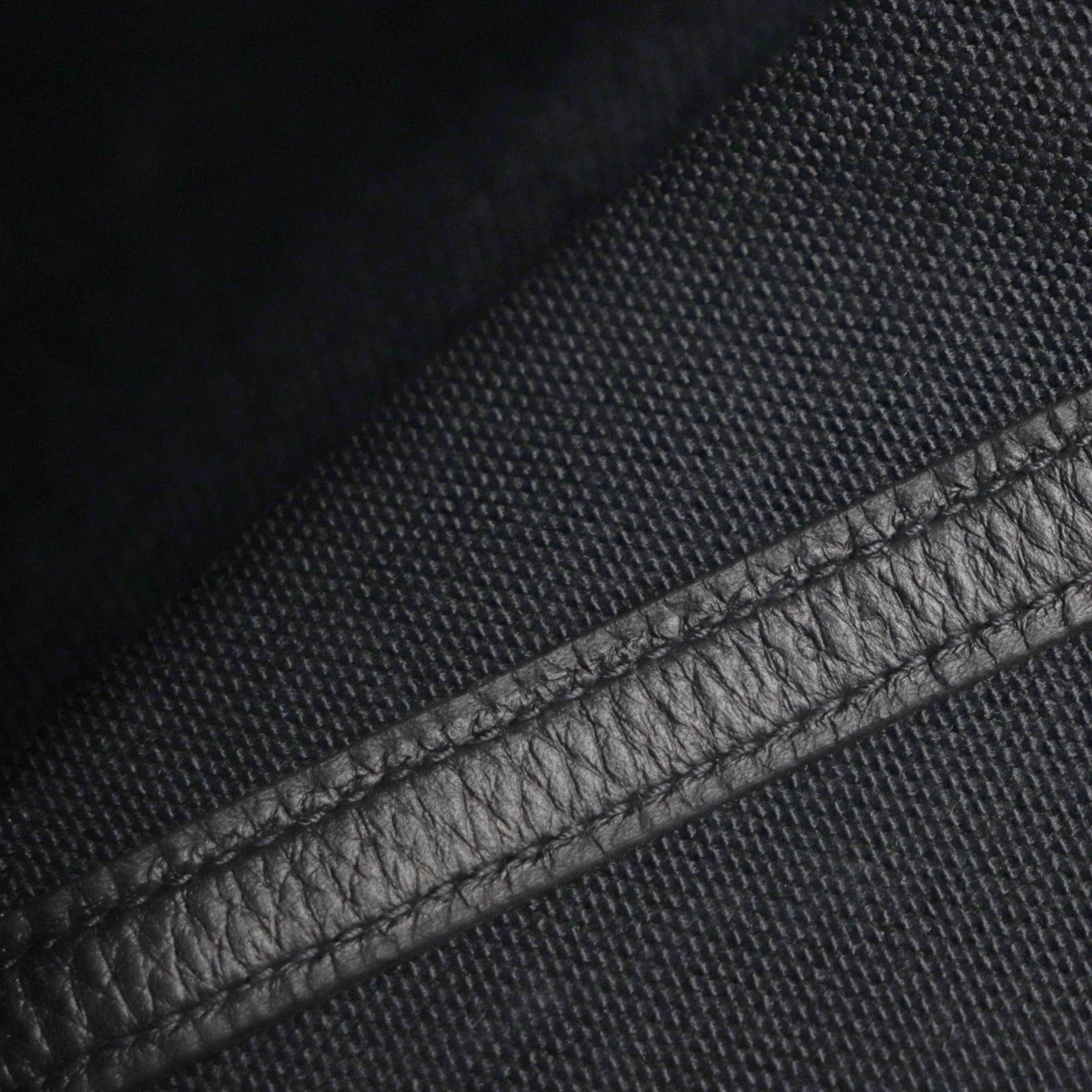 HMS Pur Sangle Toile Militaire Taurillon Clemence Tote Bag, Black, Camel, U Stamp, Made in France, Men's