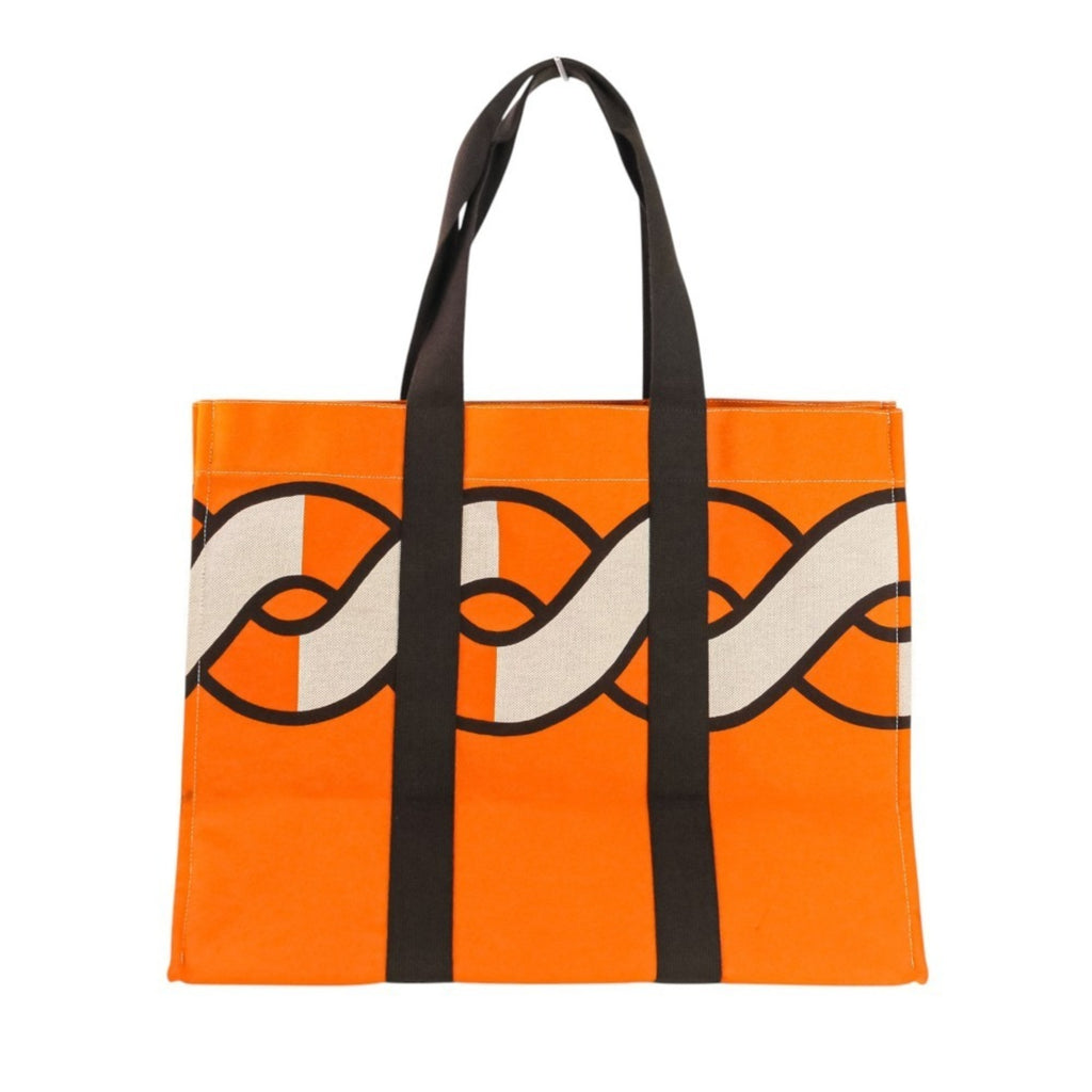 HMS Sebas de Plage Tote Bag Beach Torsade Marine Orange Brown Women's