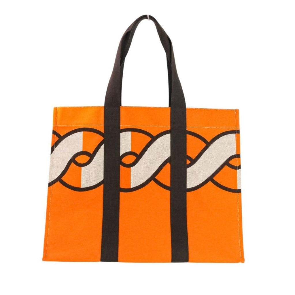 HMS Sebas de Plage Tote Bag Beach Torsade Marine Orange Brown Women's