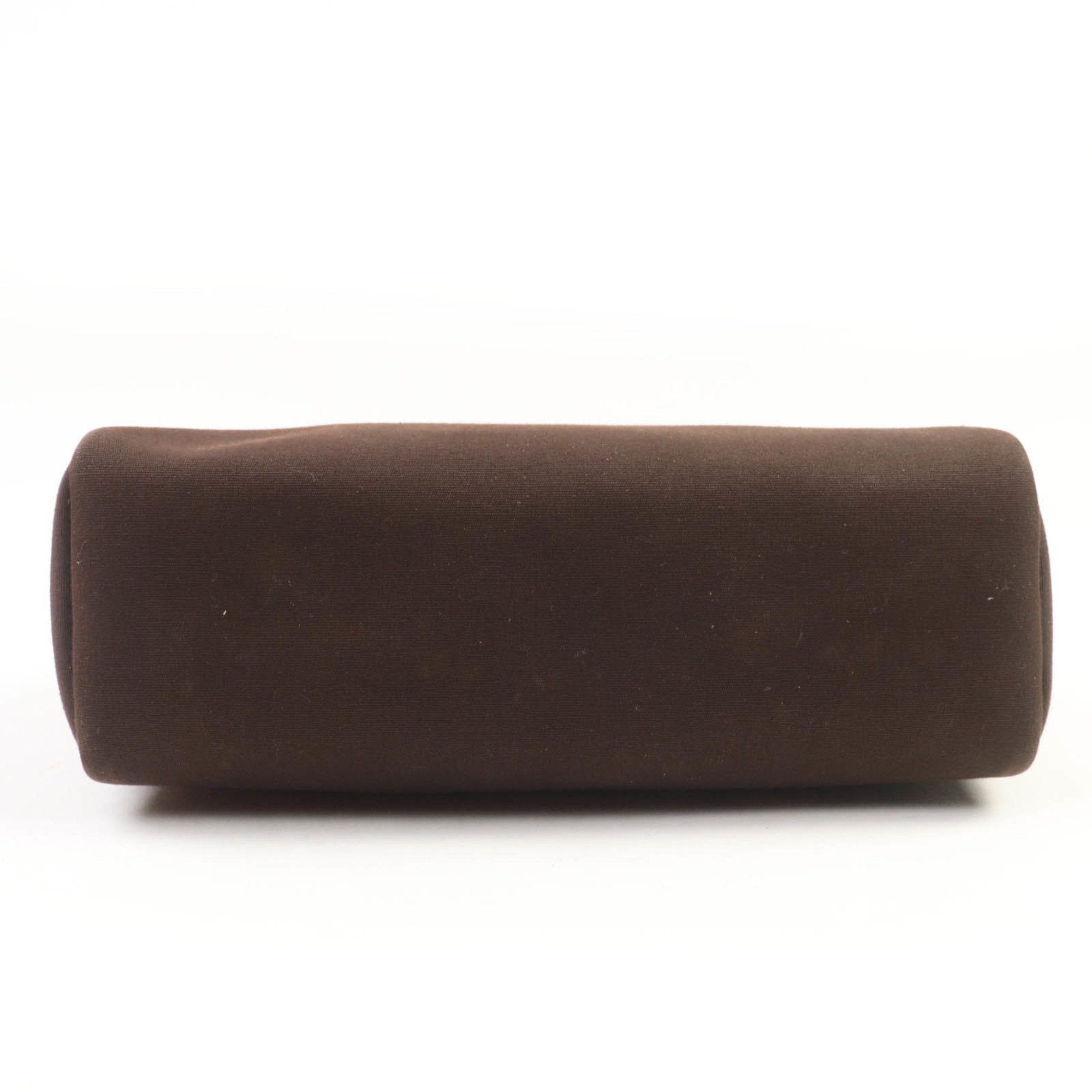 HMS Airbag PM Toile Officier Vibrato Shoulder Bag with Gold Hardware, Brown, F Stamp, Box and Dust Included, Made in France, Women's