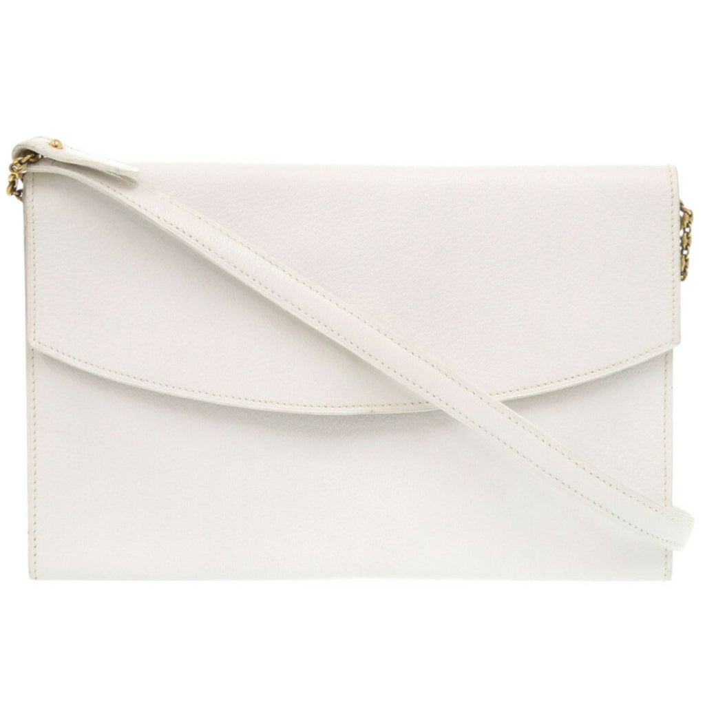 HMS Veau Gulliver White 〇K Stamped Shoulder Bag 0848 HERMES