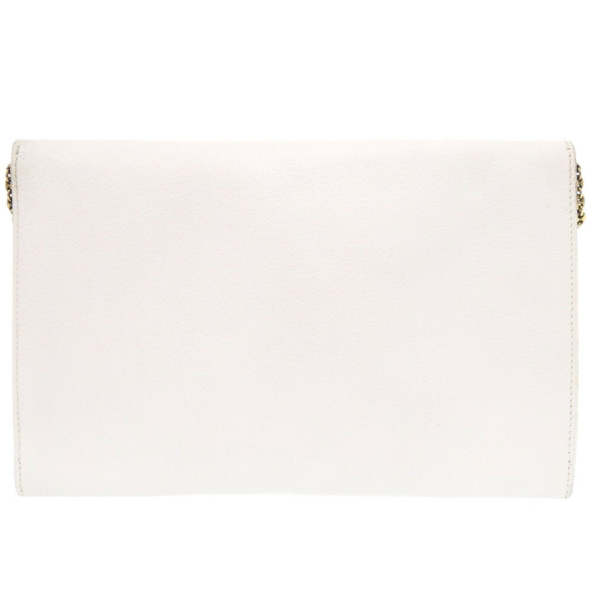 HMS Veau Gulliver White 〇K Stamped Shoulder Bag 0848 HERMES