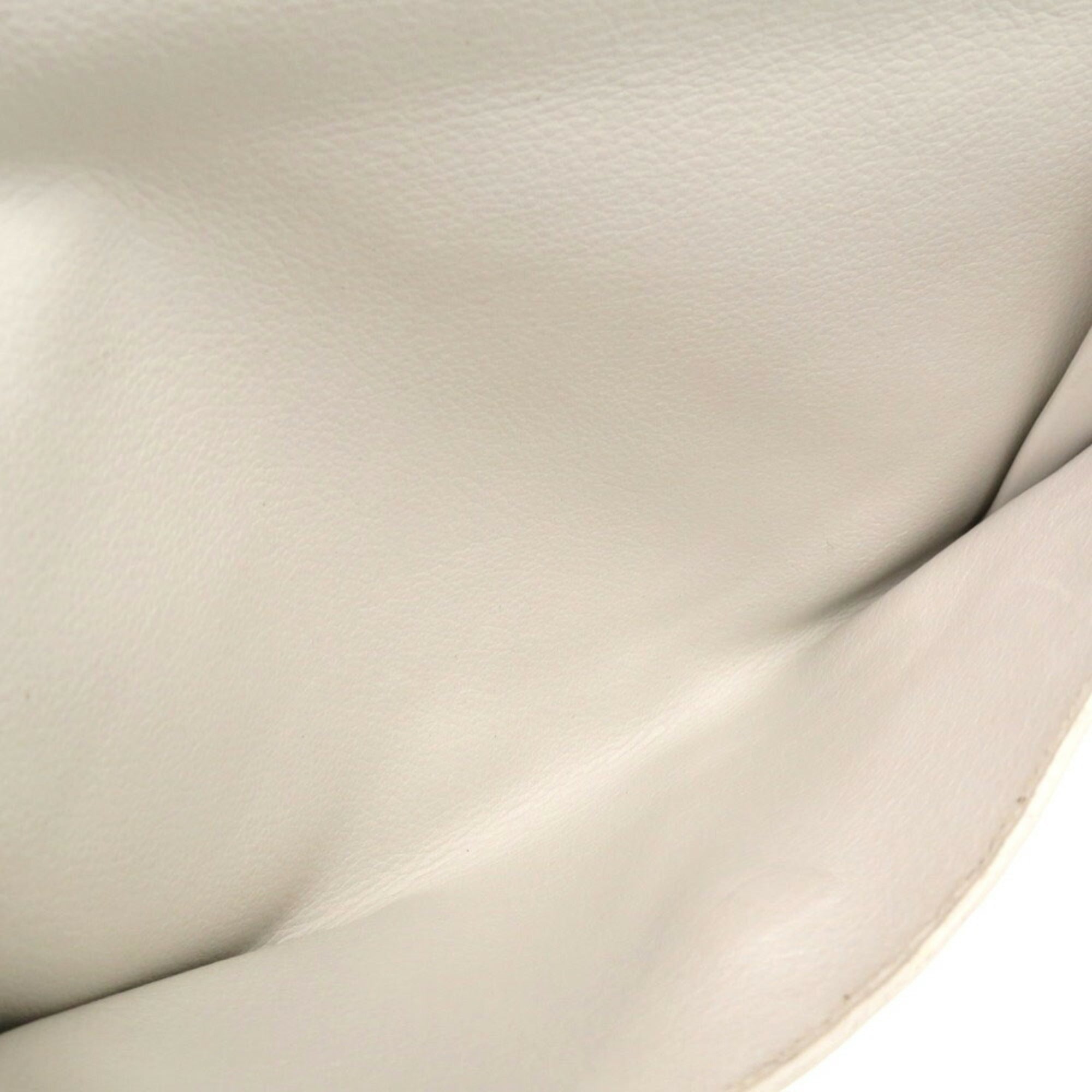 HMS Veau Gulliver White 〇K Stamped Shoulder Bag 0848 HERMES