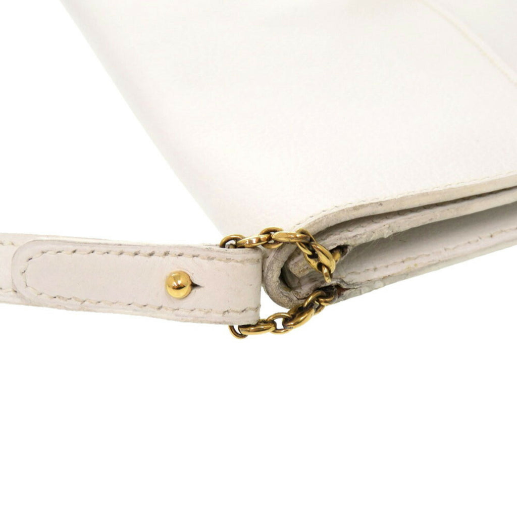 HMS Veau Gulliver White 〇K Stamped Shoulder Bag 0848 HERMES