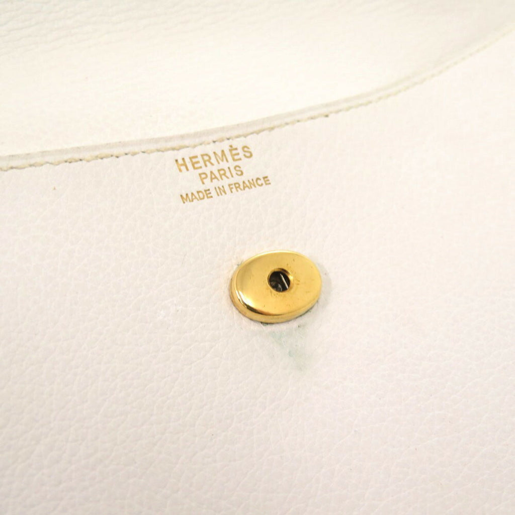 HMS Veau Gulliver White 〇K Stamped Shoulder Bag 0848 HERMES