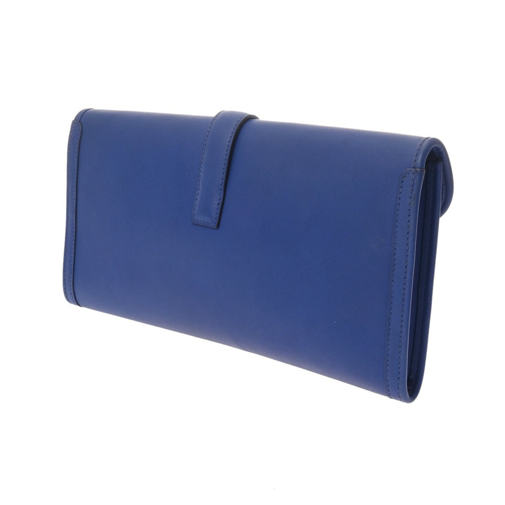 HMS Jige Elan Blue Saphir X Stamp (circa 2016) Unisex Swift Leather Clutch Bag