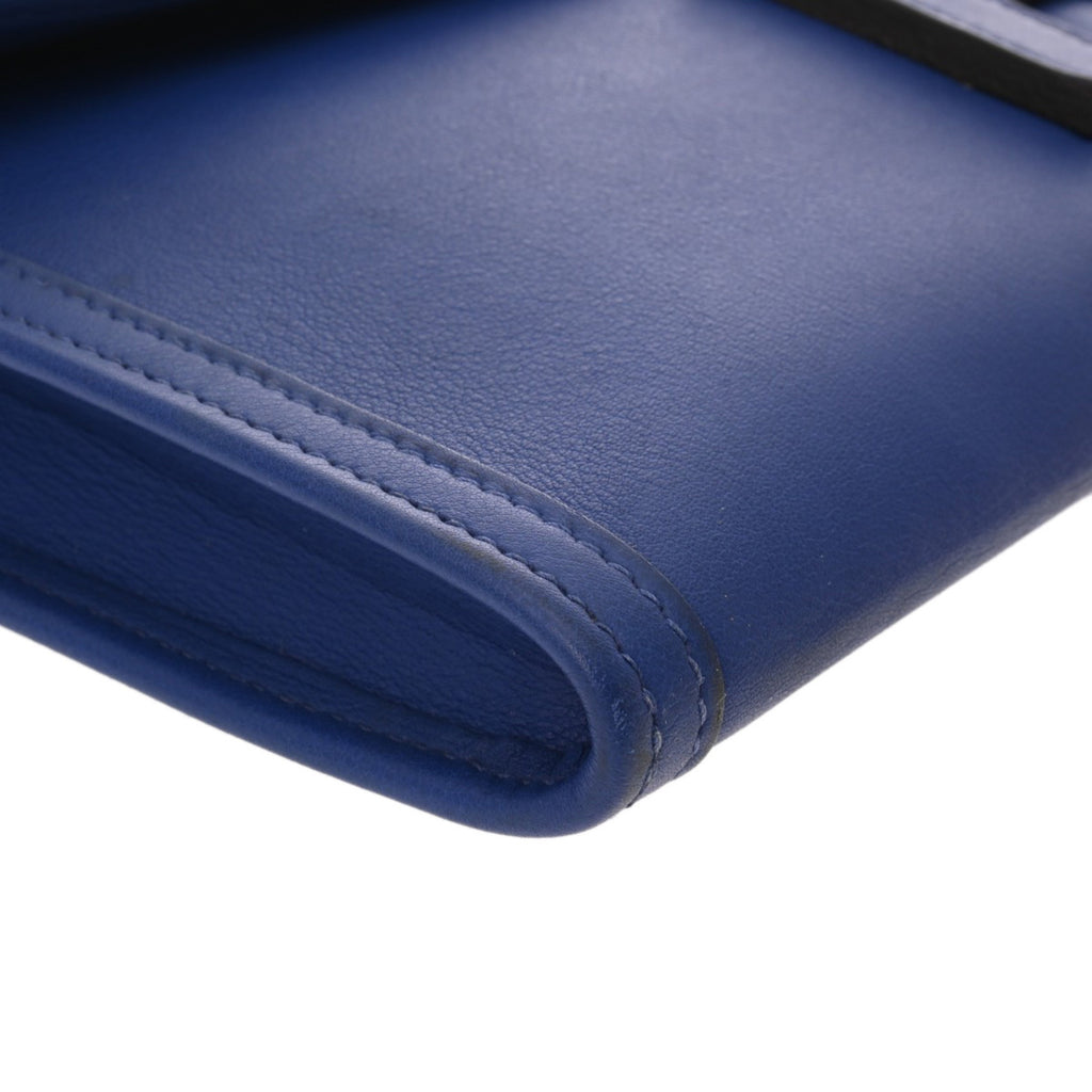 HMS Jige Elan Blue Saphir X Stamp (circa 2016) Unisex Swift Leather Clutch Bag