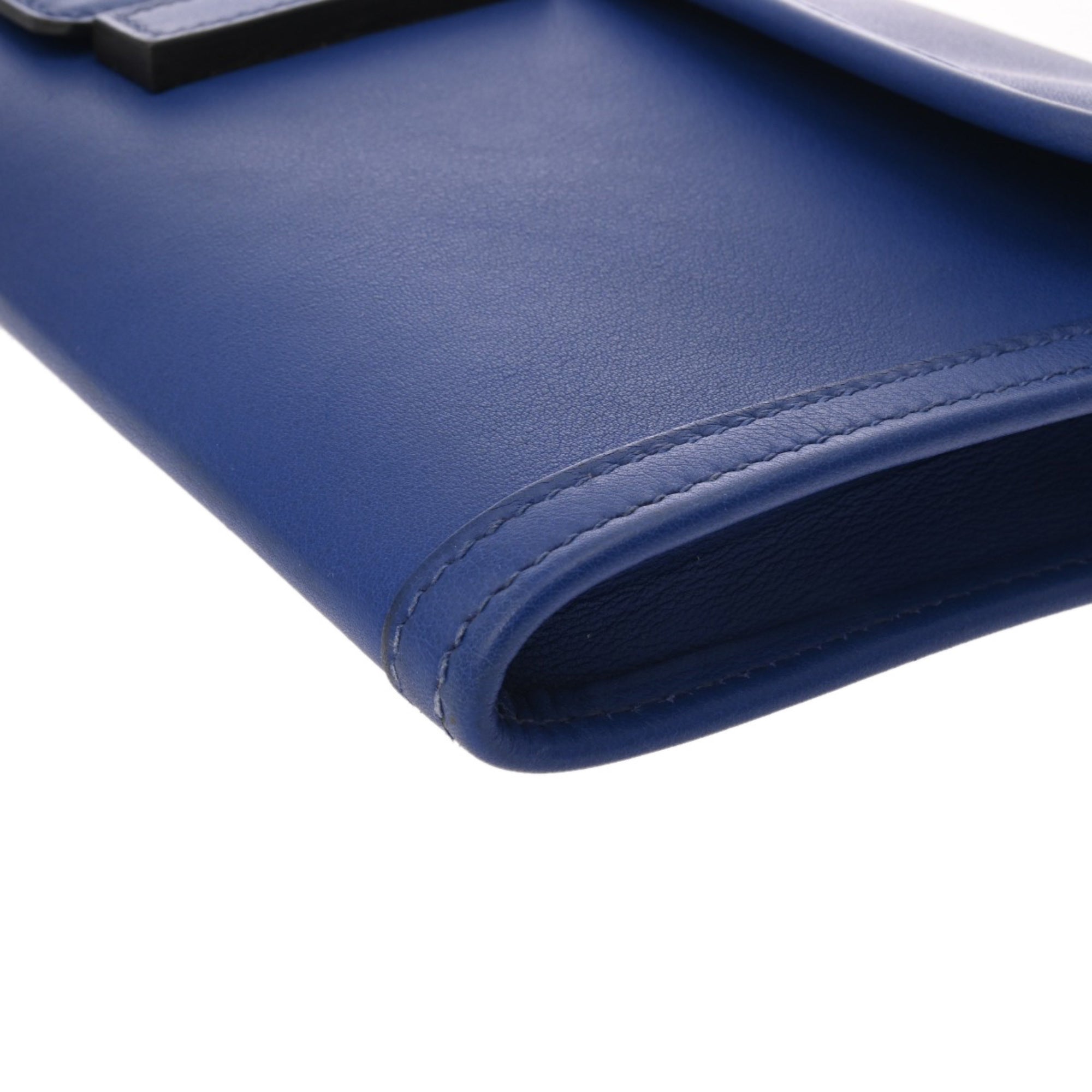 HMS Jige Elan Blue Saphir X Stamp (circa 2016) Unisex Swift Leather Clutch Bag