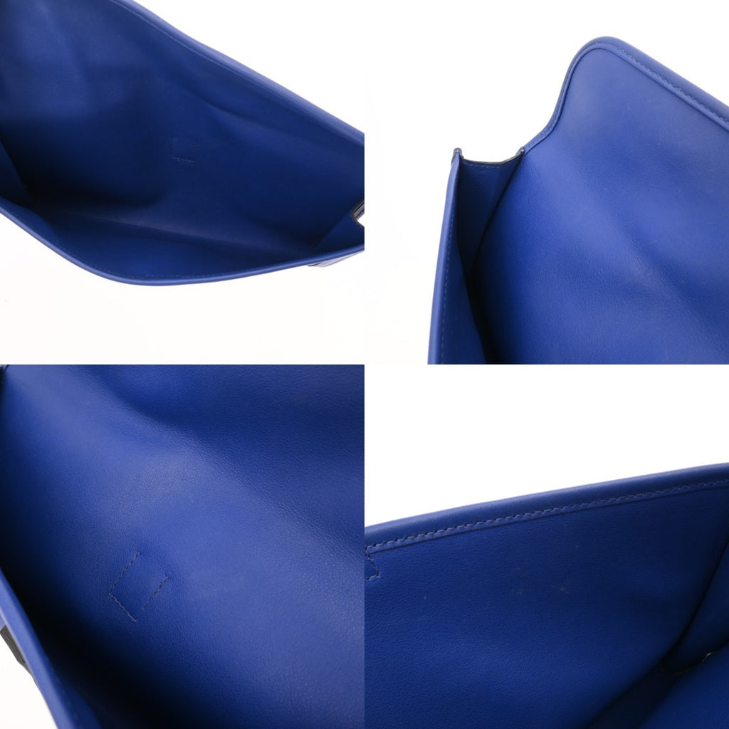 HMS Jige Elan Blue Saphir X Stamp (circa 2016) Unisex Swift Leather Clutch Bag