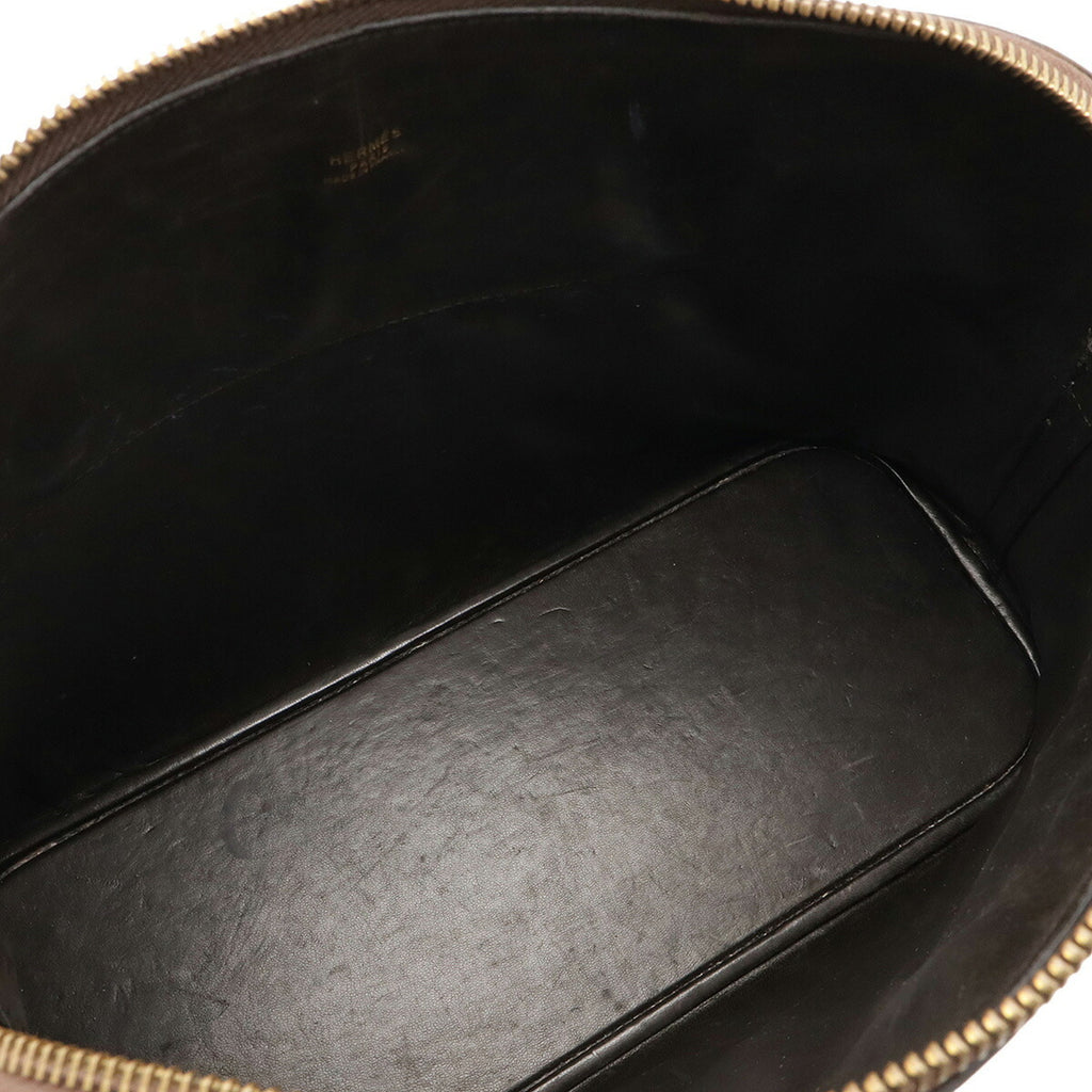 HMS Bolide 35 Handbag, Epsom Chocolate Leather, Dark Brown, ○S Stamped, Shoulder Bag