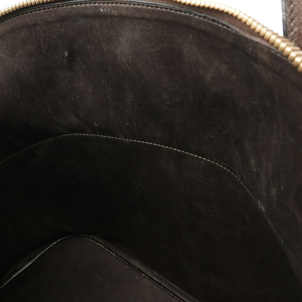 HMS Bolide 35 Handbag, Epsom Chocolate Leather, Dark Brown, ○S Stamped, Shoulder Bag