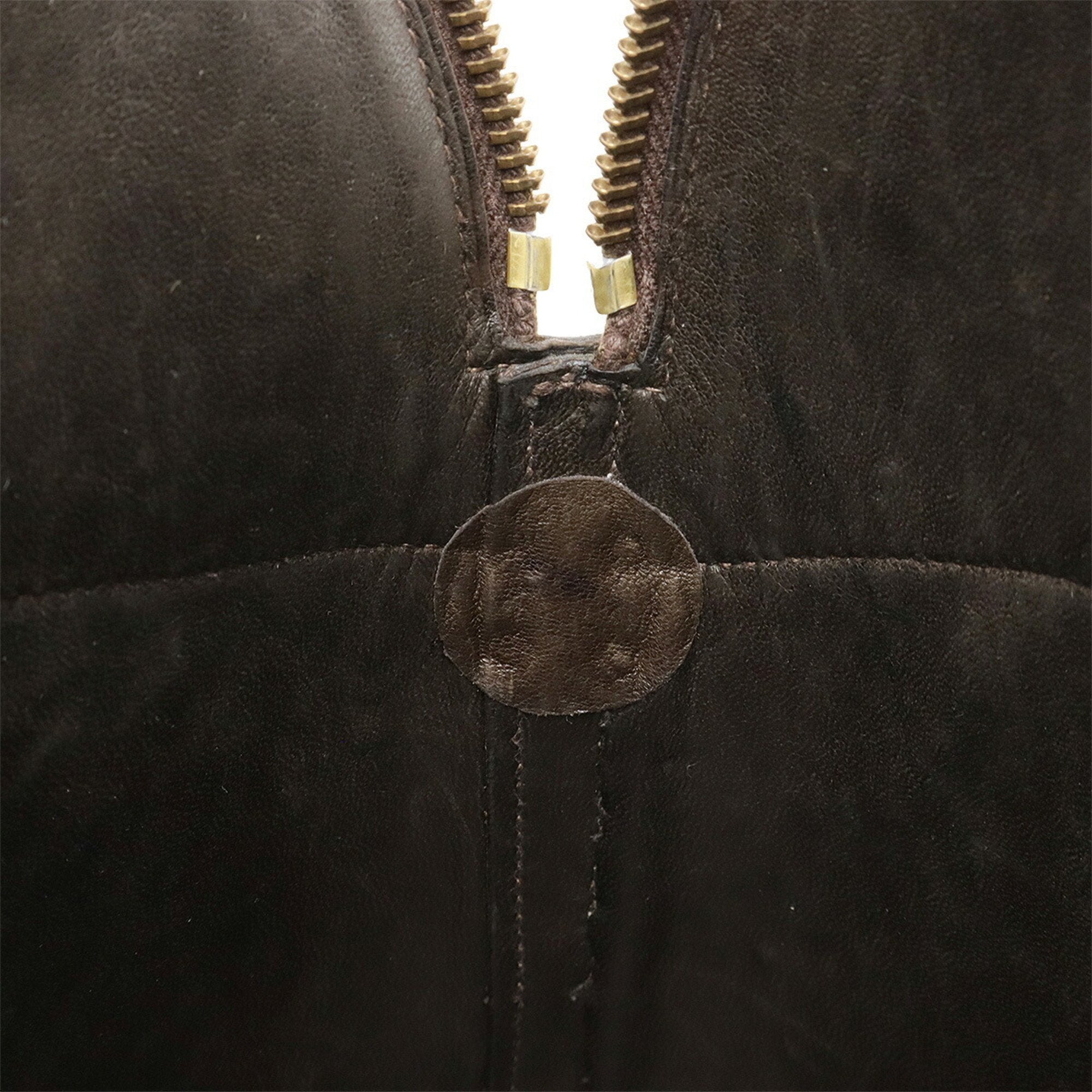 HMS Bolide 35 Handbag, Epsom Chocolate Leather, Dark Brown, ○S Stamped, Shoulder Bag