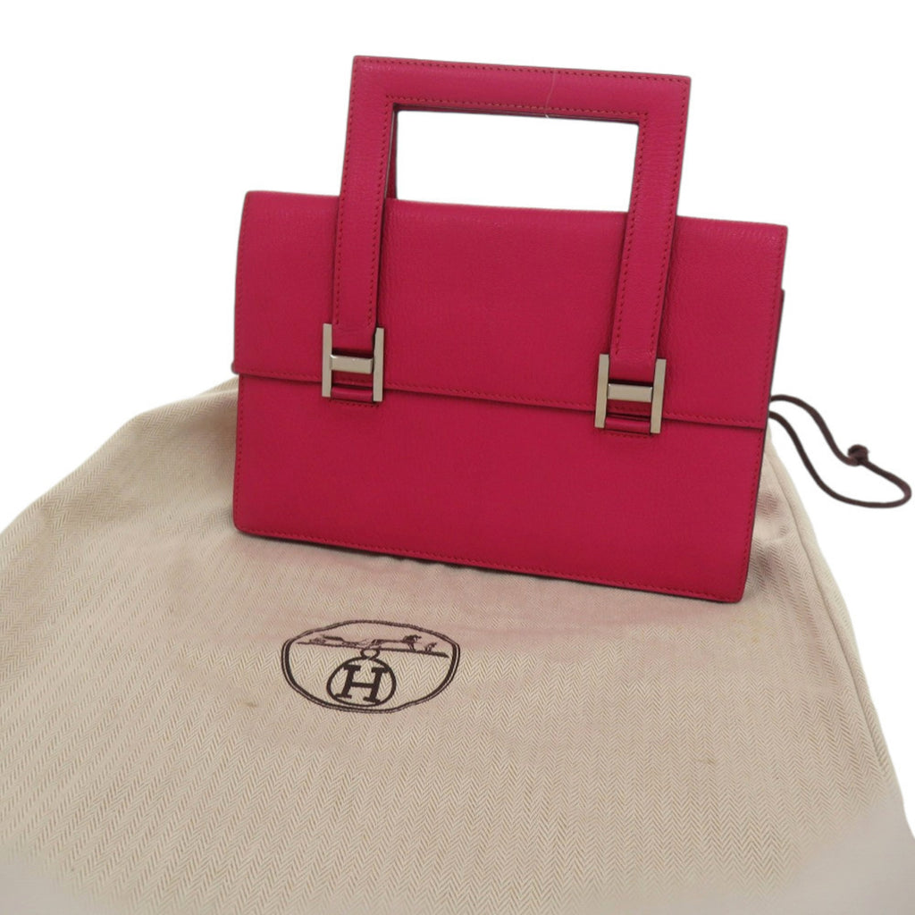 HMS 365 Chevre Rose Shocking Handbag 1017 HERMES