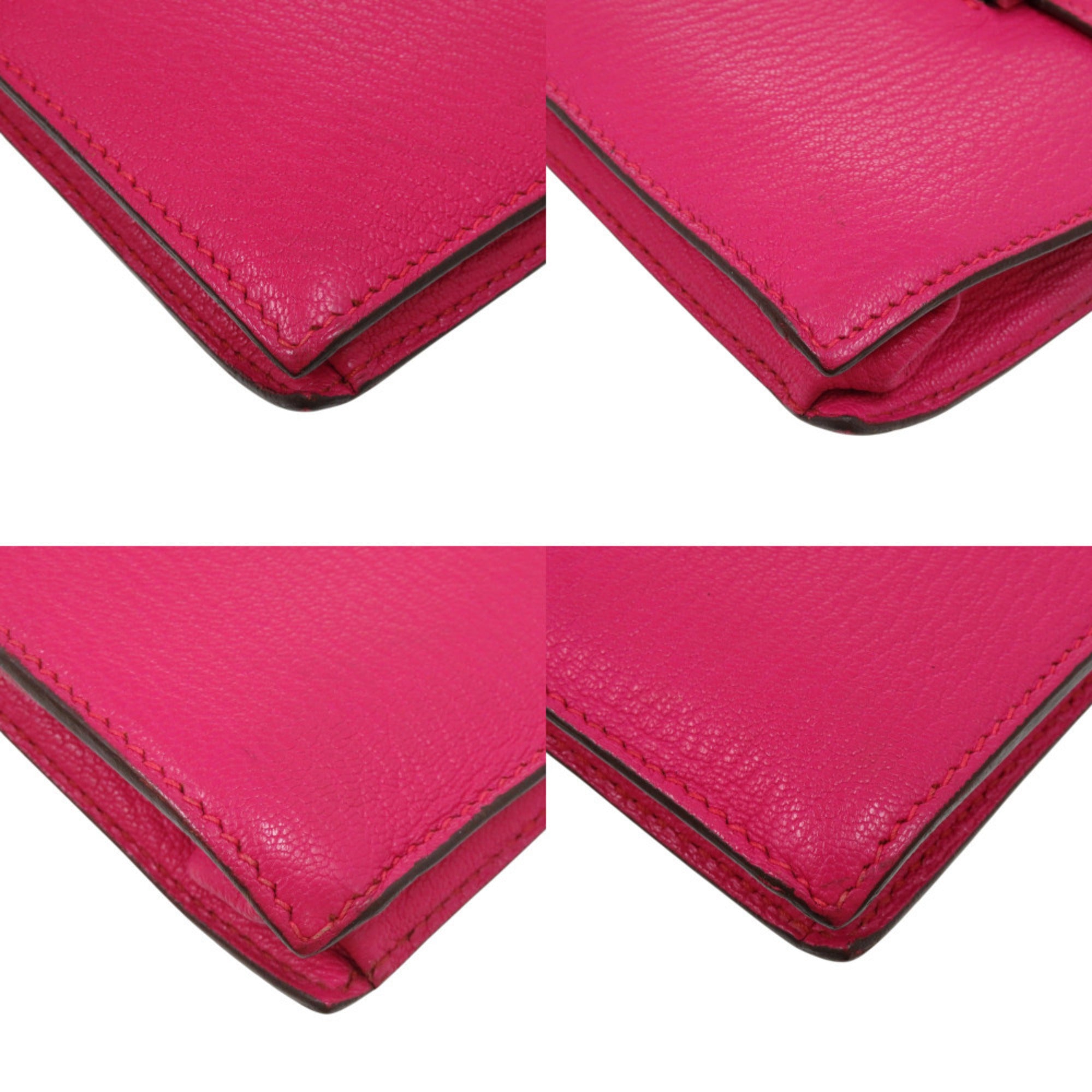 HMS 365 Chevre Rose Shocking Handbag 1017 HERMES