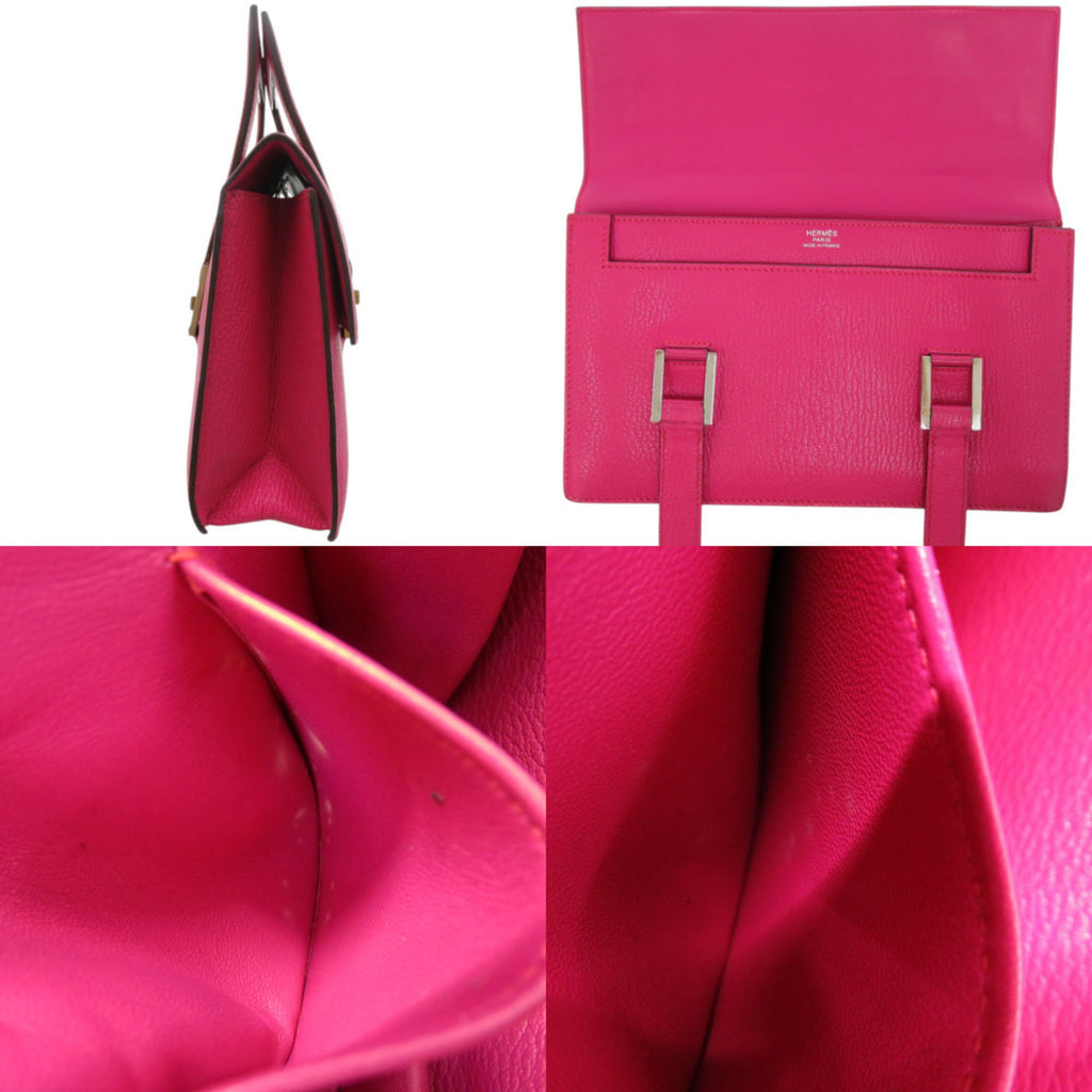 HMS 365 Chevre Rose Shocking Handbag 1017 HERMES