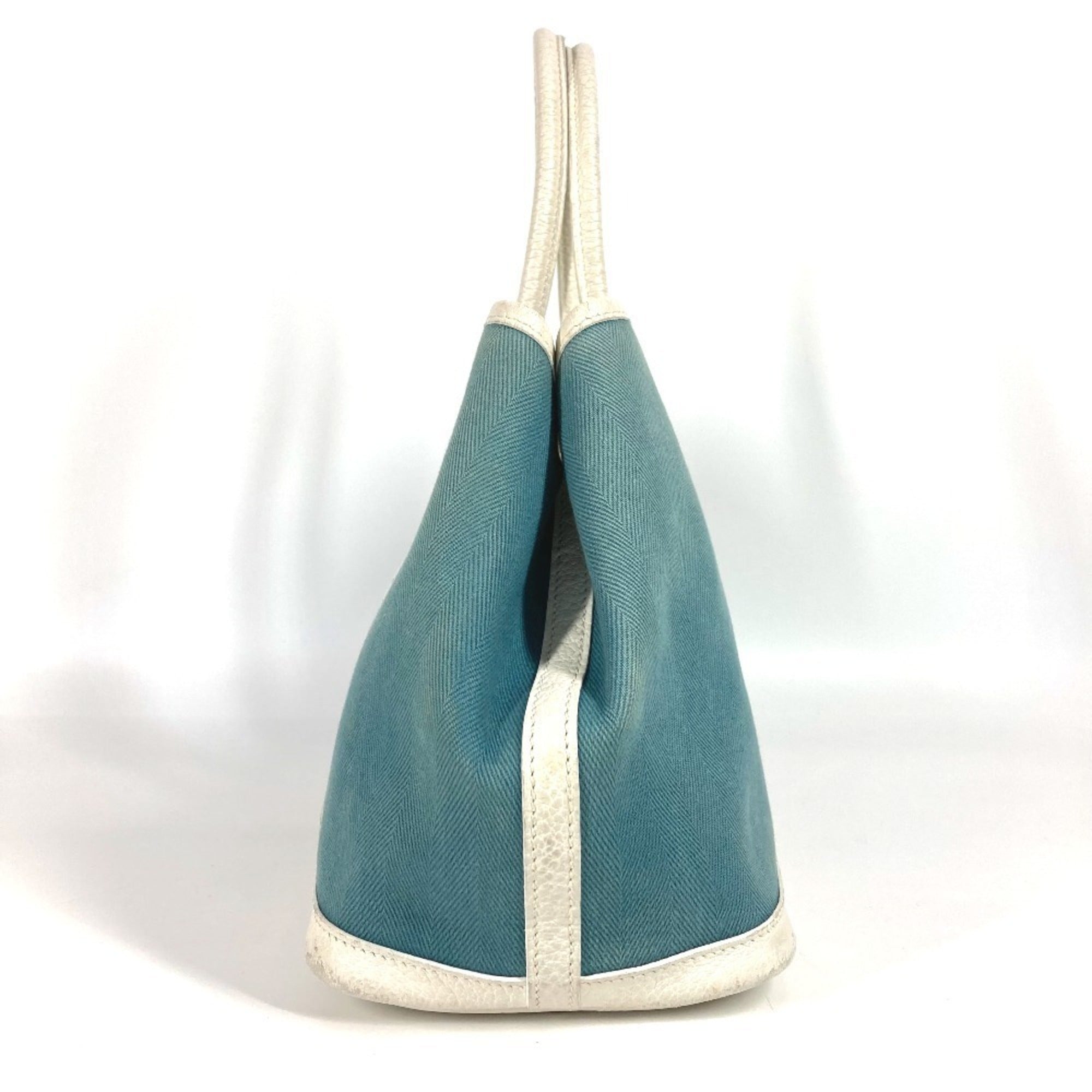 HMS Garden Party TPM Toile Officier Leather Handbag/Tote Bag, Women's, Blue