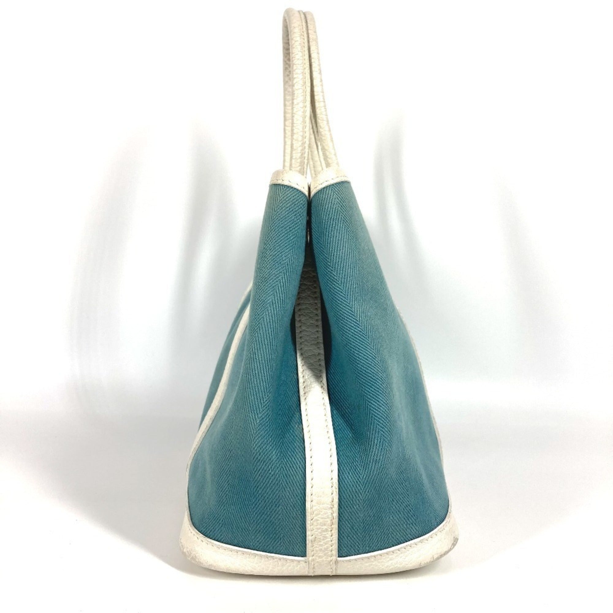 HMS Garden Party TPM Toile Officier Leather Handbag/Tote Bag, Women's, Blue