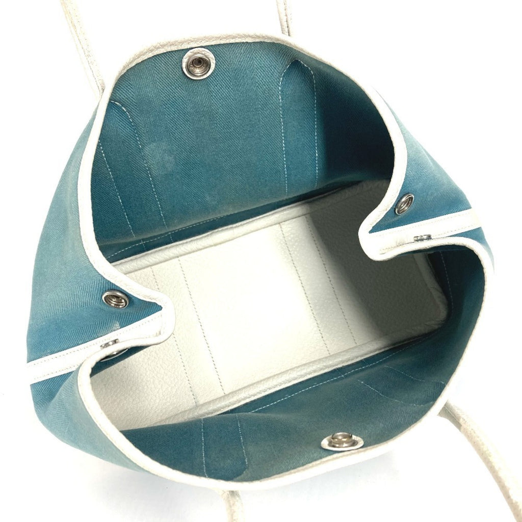 HMS Garden Party TPM Toile Officier Leather Handbag/Tote Bag, Women's, Blue