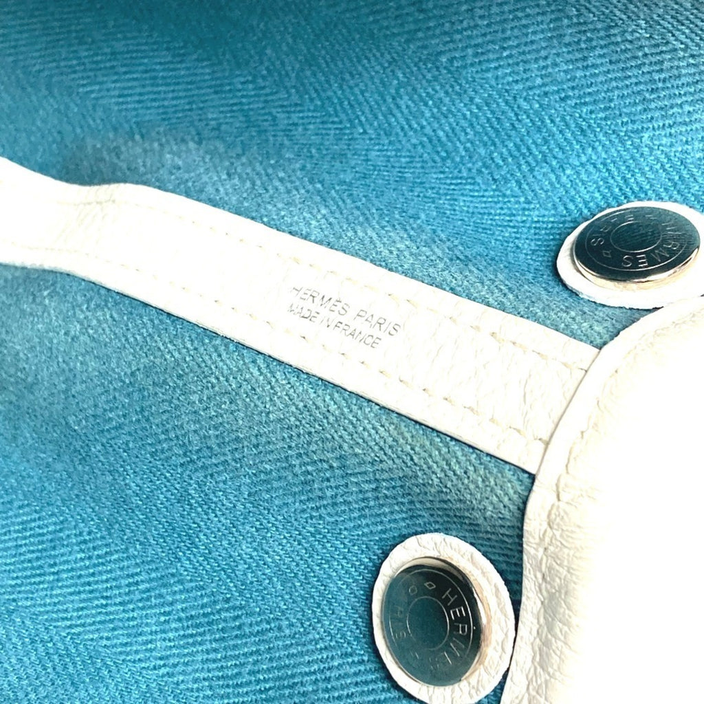 HMS Garden Party TPM Toile Officier Leather Handbag/Tote Bag, Women's, Blue