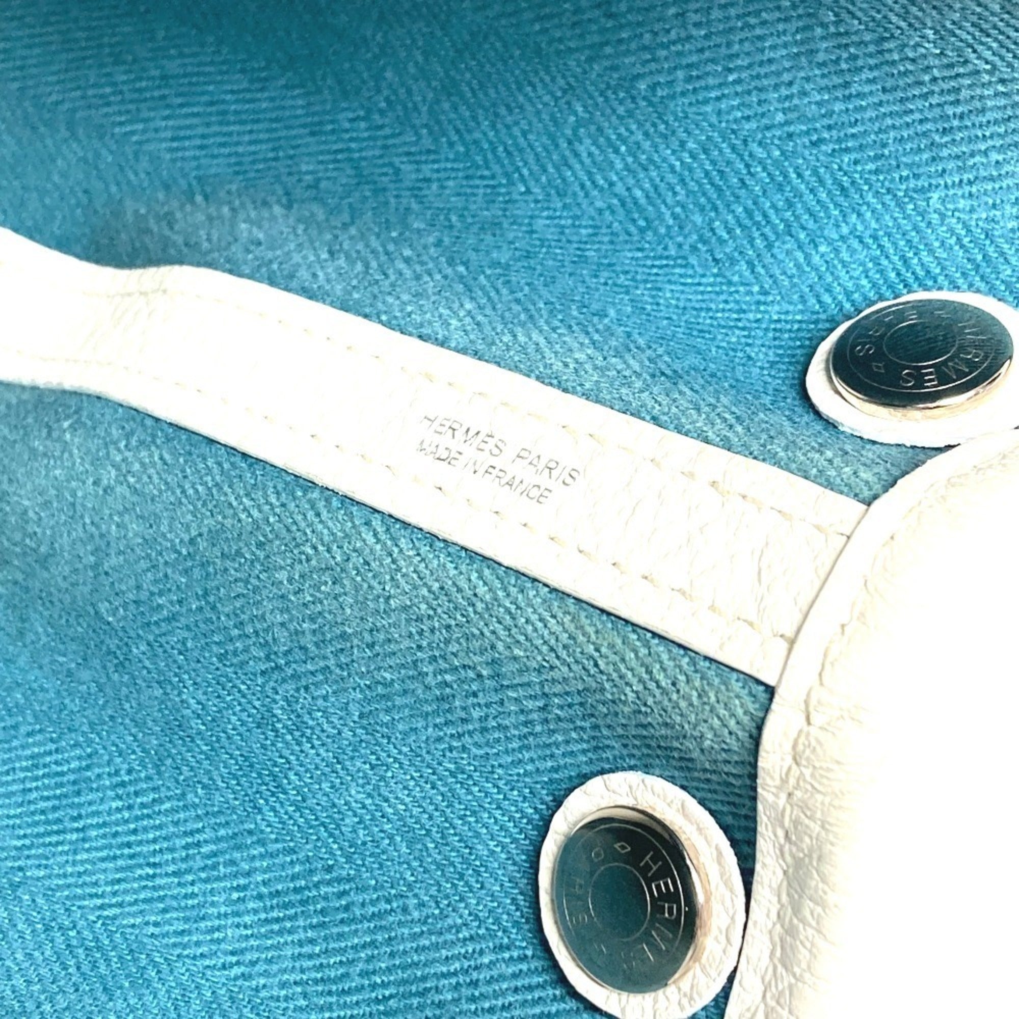 HMS Garden Party TPM Toile Officier Leather Handbag/Tote Bag, Women's, Blue