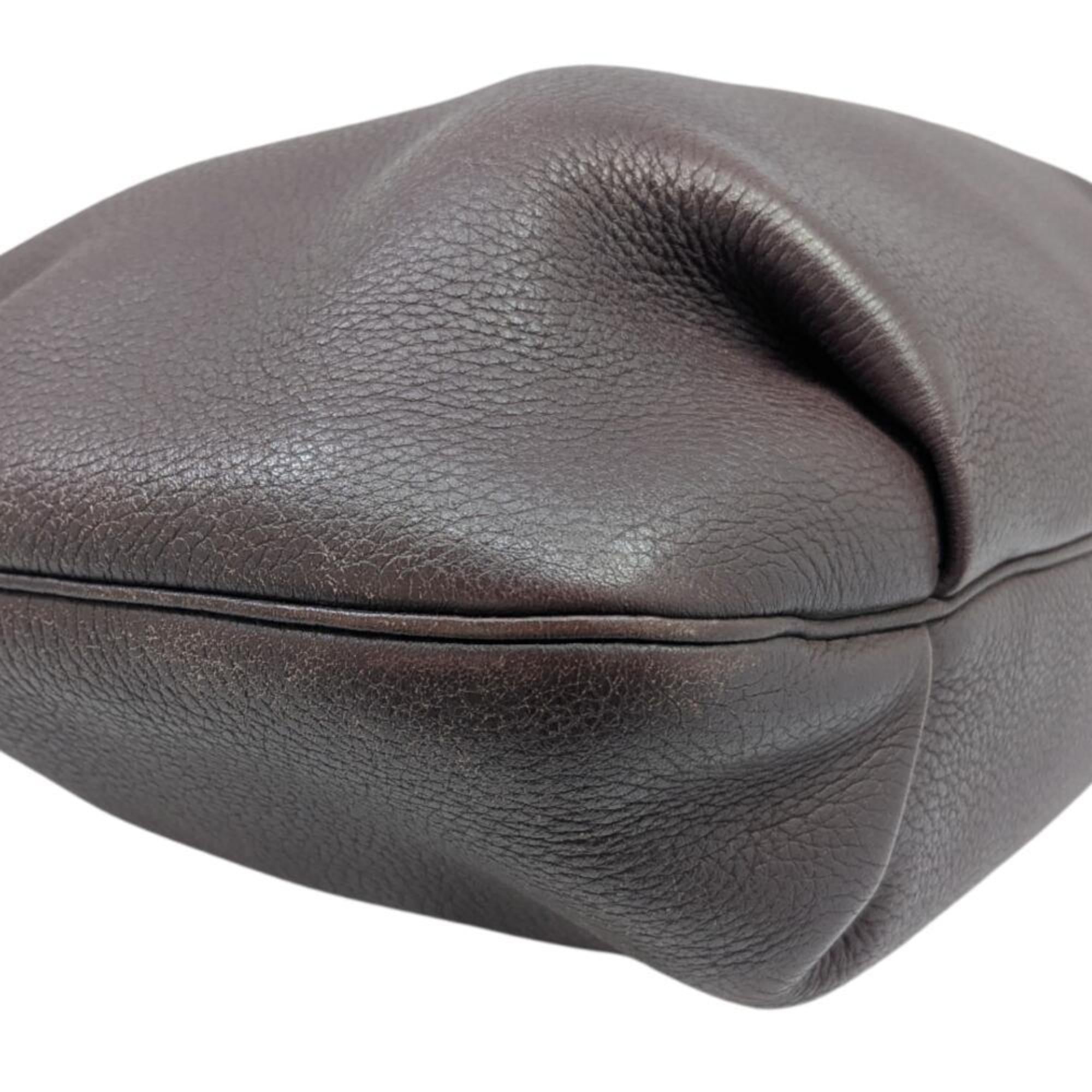 HMS Rodeo II de Togo Brown Leather Shoulder Bag, C Stamp, Made in 1999, for Men and Women