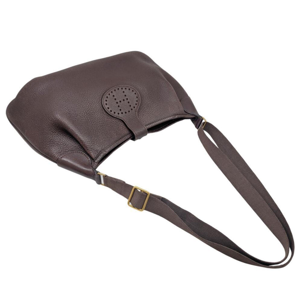 HMS Rodeo II de Togo Brown Leather Shoulder Bag, C Stamp, Made in 1999, for Men and Women