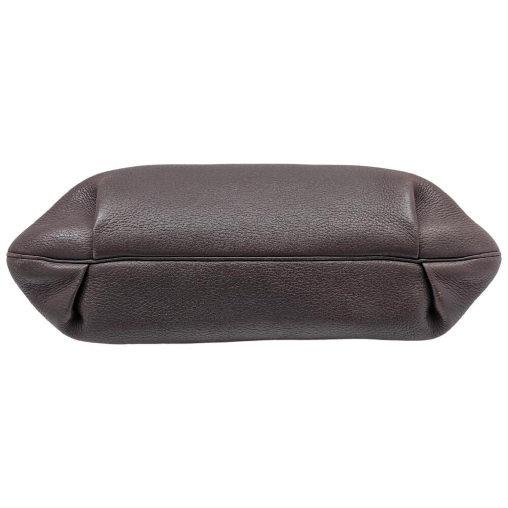 HMS Rodeo II de Togo Brown Leather Shoulder Bag, C Stamp, Made in 1999, for Men and Women