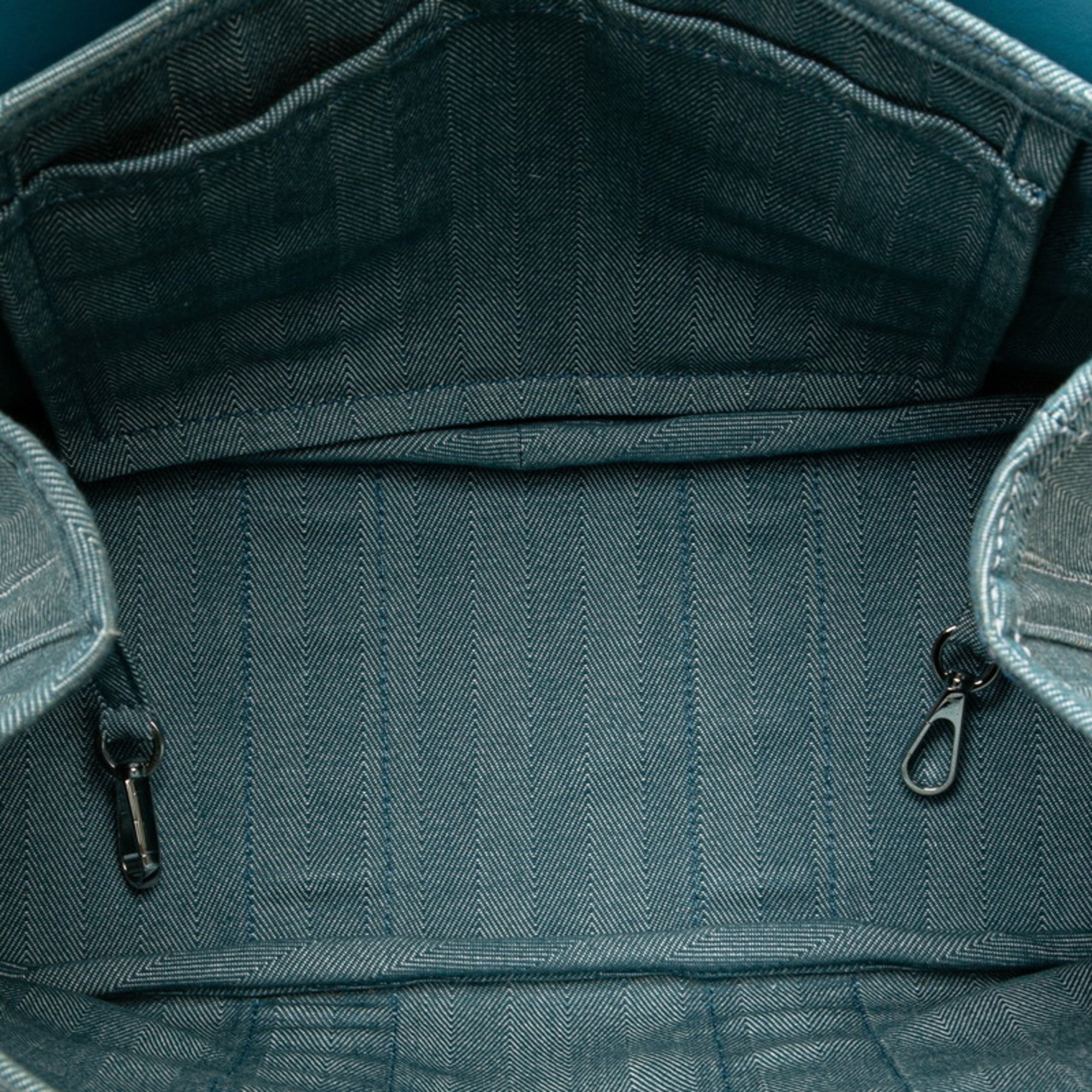 HMS Hermès Valparaiso PM Handbag in Blue Jean Toile Chevron Leather for Women