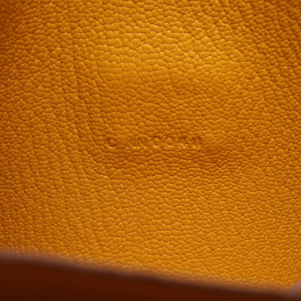 HMS Hermès Click 16 Shoulder Bag, Leather Chevre, Women's, Yellow