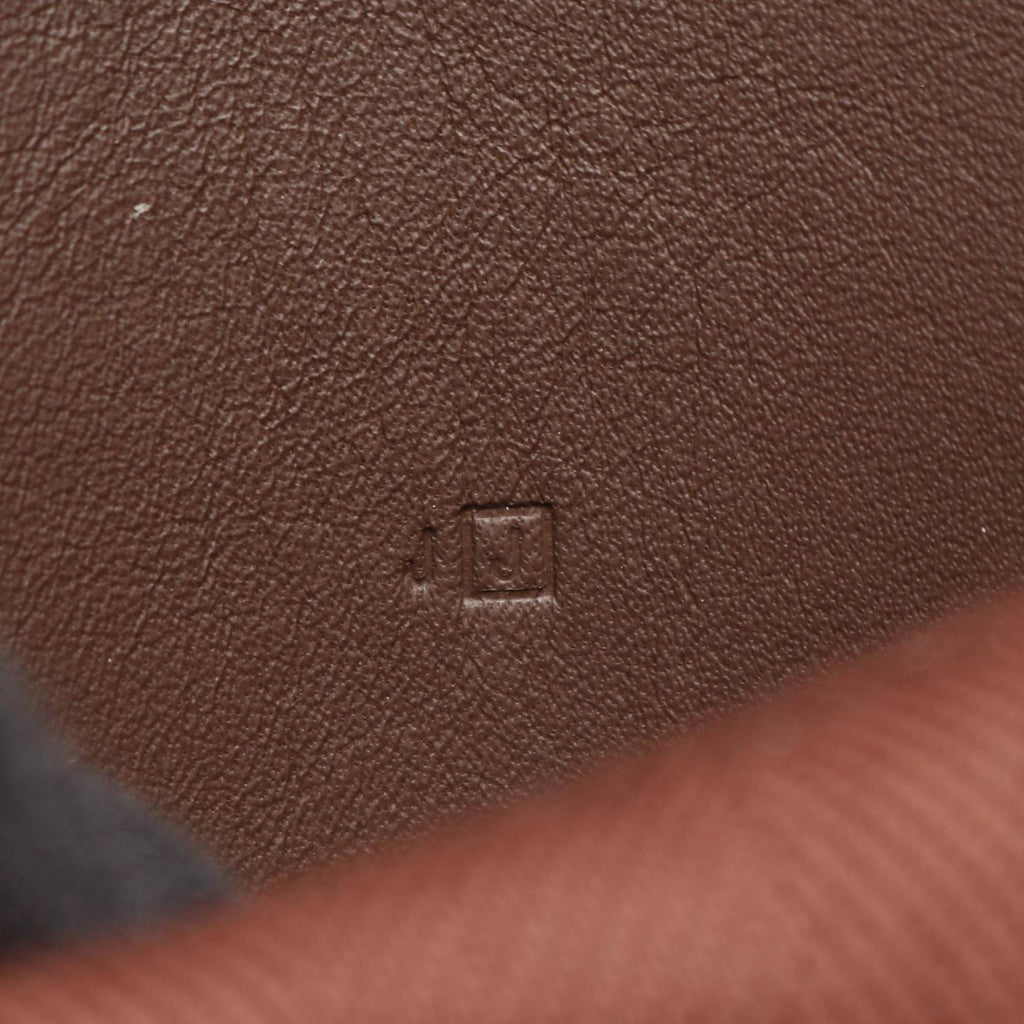 HMS Hermès Valparaiso Long MM Handbag, Canvas Toile Chevron, Men's, Brown