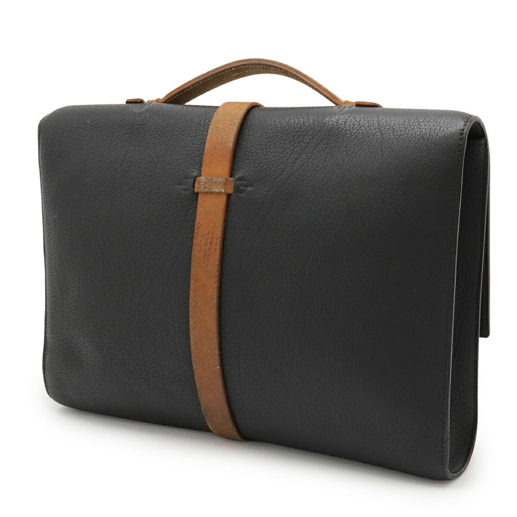 HMS Etrivière Document Bag Handbag Fjord Black H Stamp