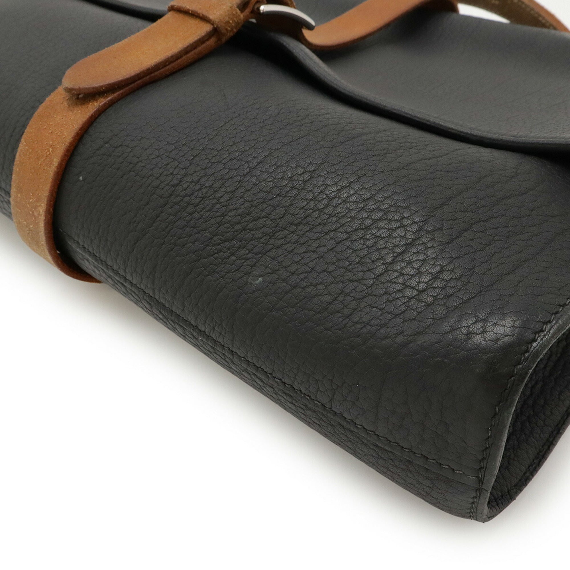 HMS Etrivière Document Bag Handbag Fjord Black H Stamp