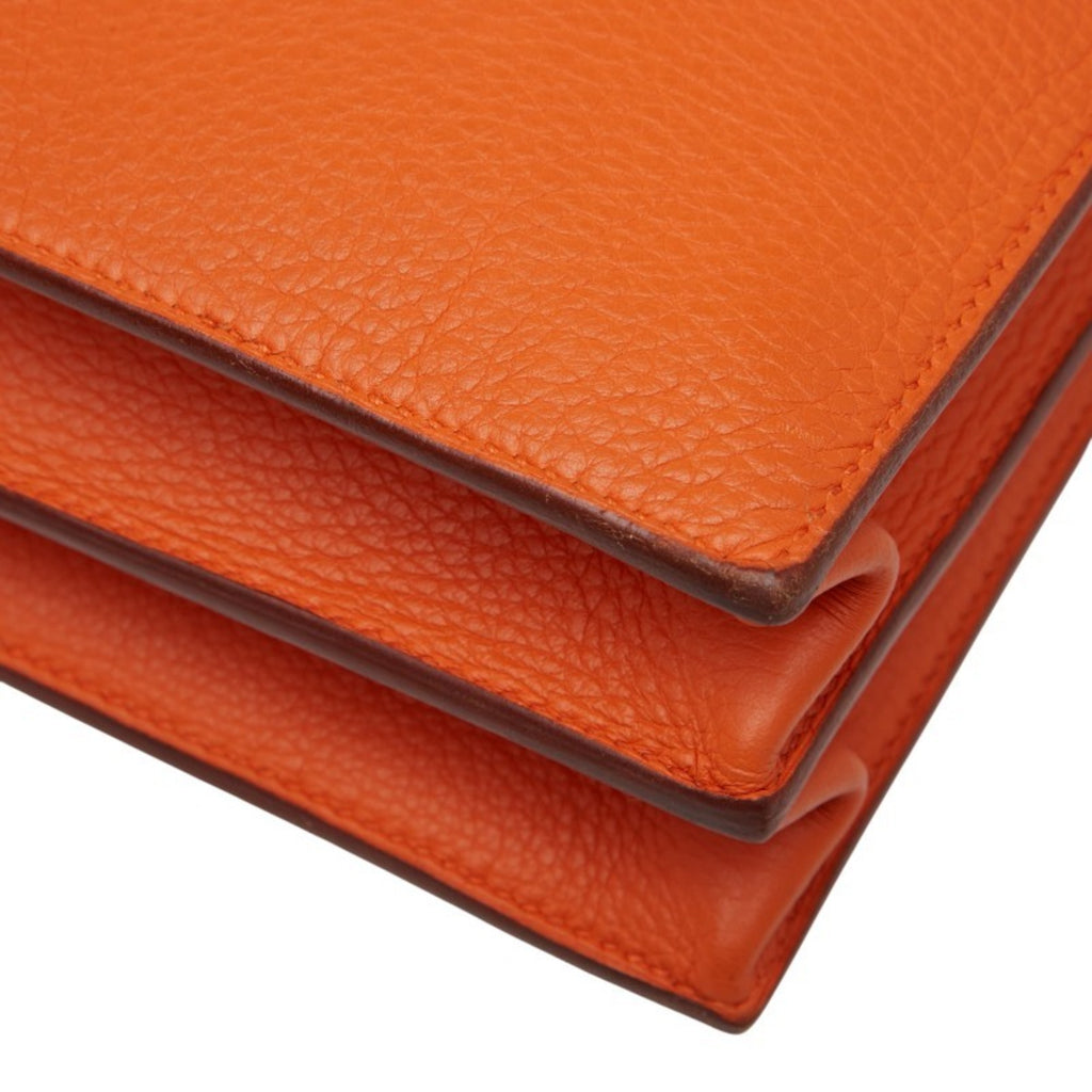 HMS Hermès Sac a Depeche 38 Business Bag Briefcase in Orange Taurillon Clemence Leather for Women