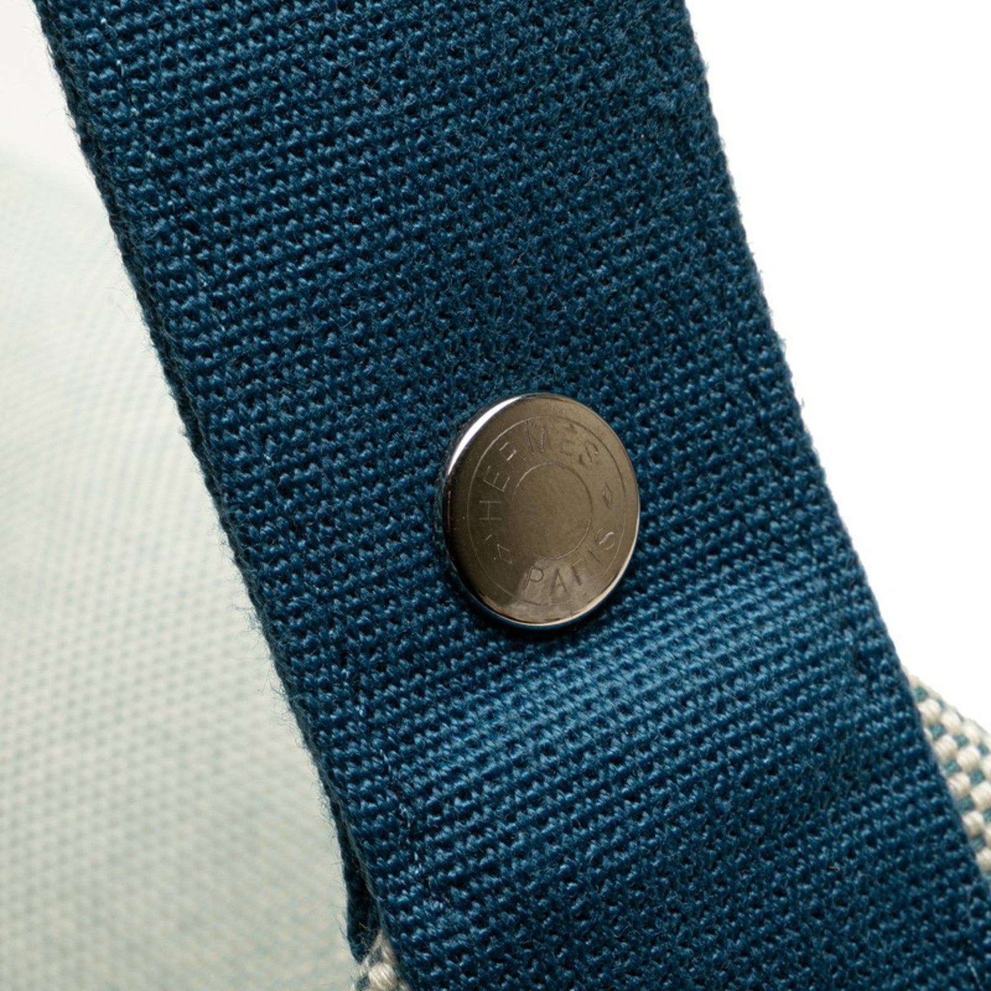 HMS Hermès Bride A Black GM Cabriole Pouch Mini Handbag in Brunatier Cotton Toile Chevron for Women