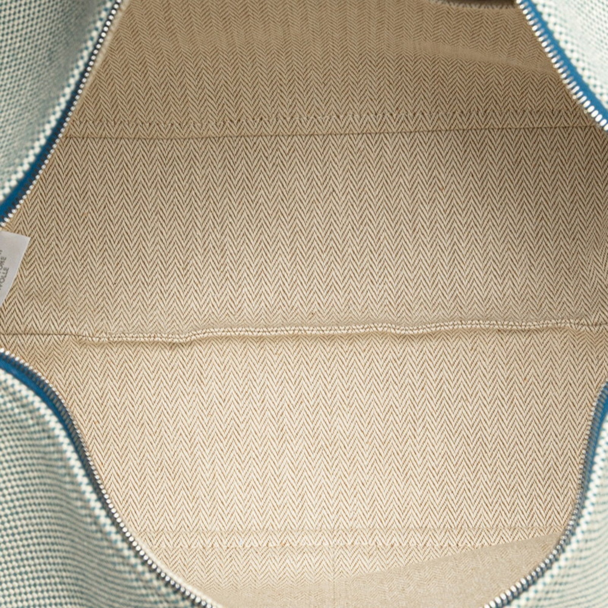 HMS Hermès Bride A Black GM Cabriole Pouch Mini Handbag in Brunatier Cotton Toile Chevron for Women