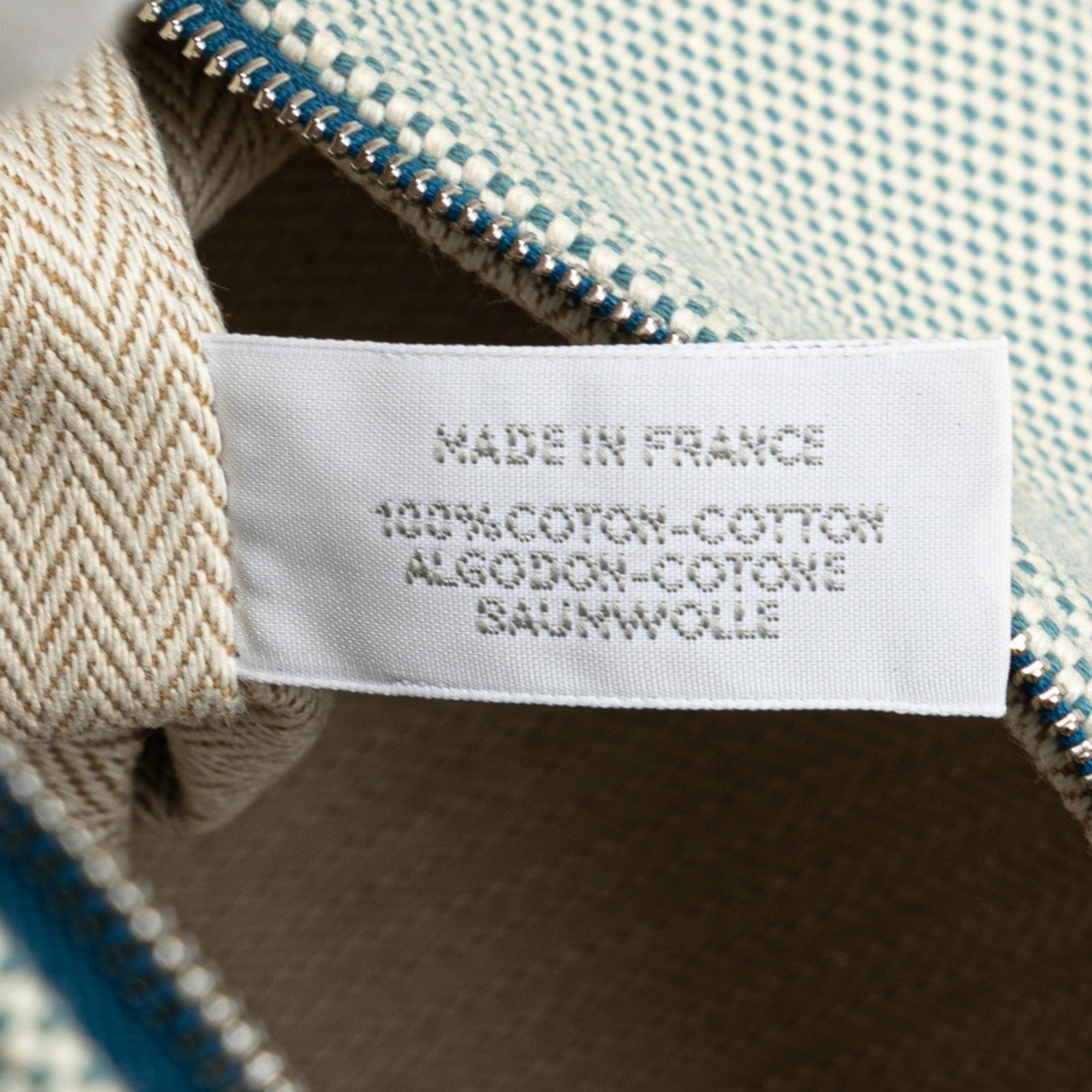 HMS Hermès Bride A Black GM Cabriole Pouch Mini Handbag in Brunatier Cotton Toile Chevron for Women