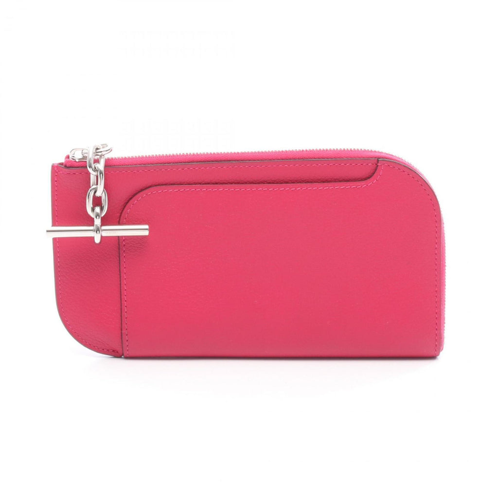 HMS Hermès Evercolor Leather Strap GM Pouch Bag, Women's, Pink