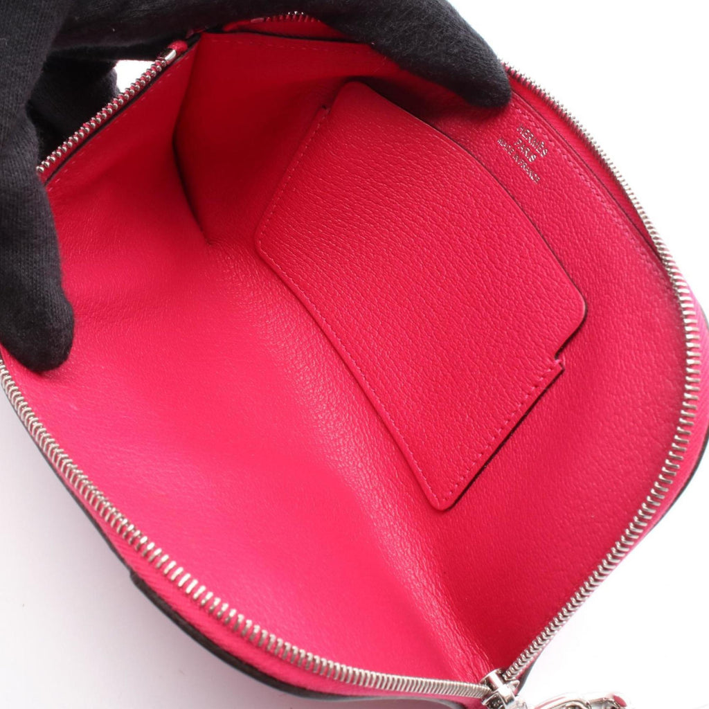 HMS Hermès Evercolor Leather Strap GM Pouch Bag, Women's, Pink