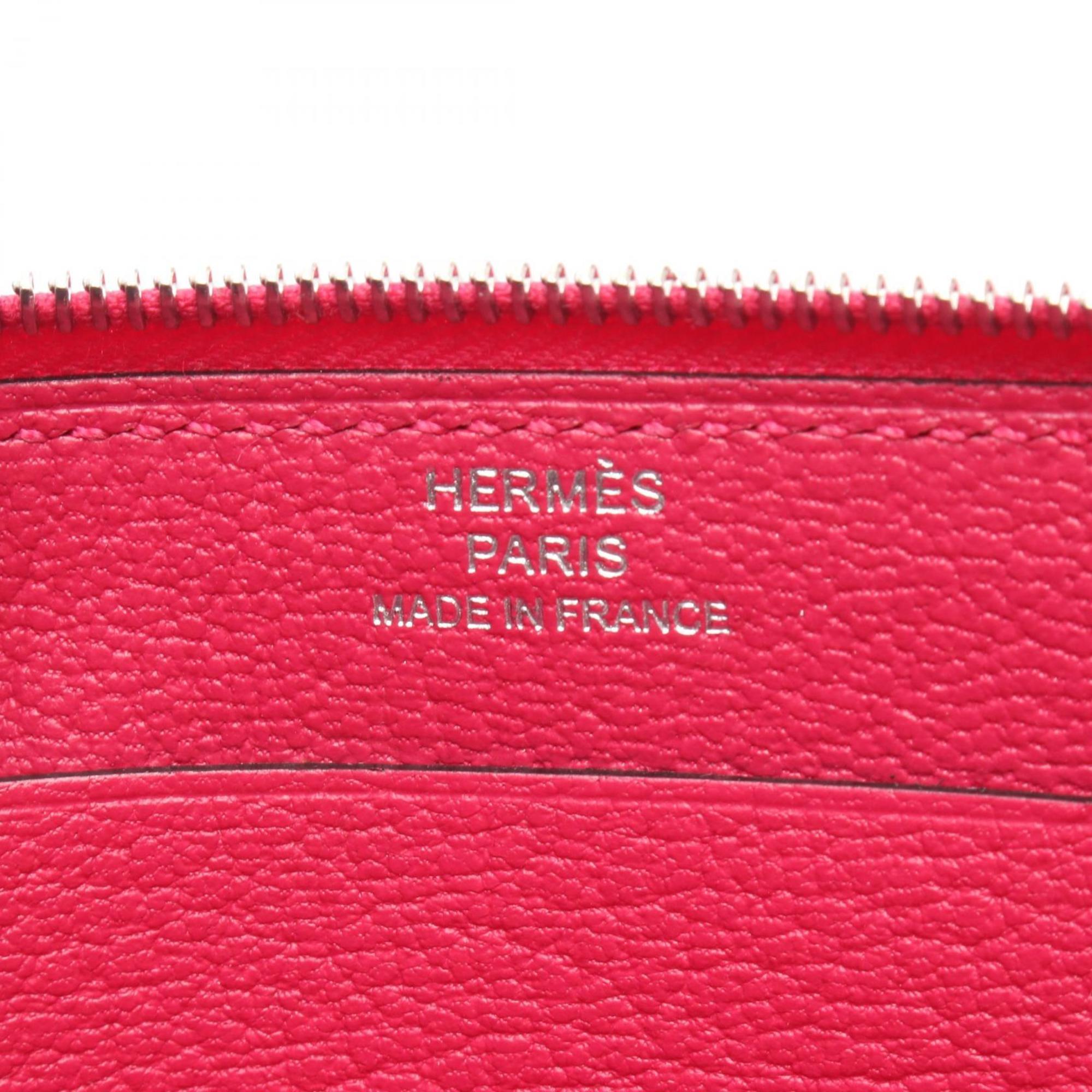 HMS Hermès Evercolor Leather Strap GM Pouch Bag, Women's, Pink