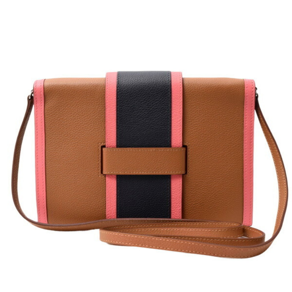 HMS Women's Shoulder Bag H Passant Clutch Y Stamp Evercolor Brown HERMES