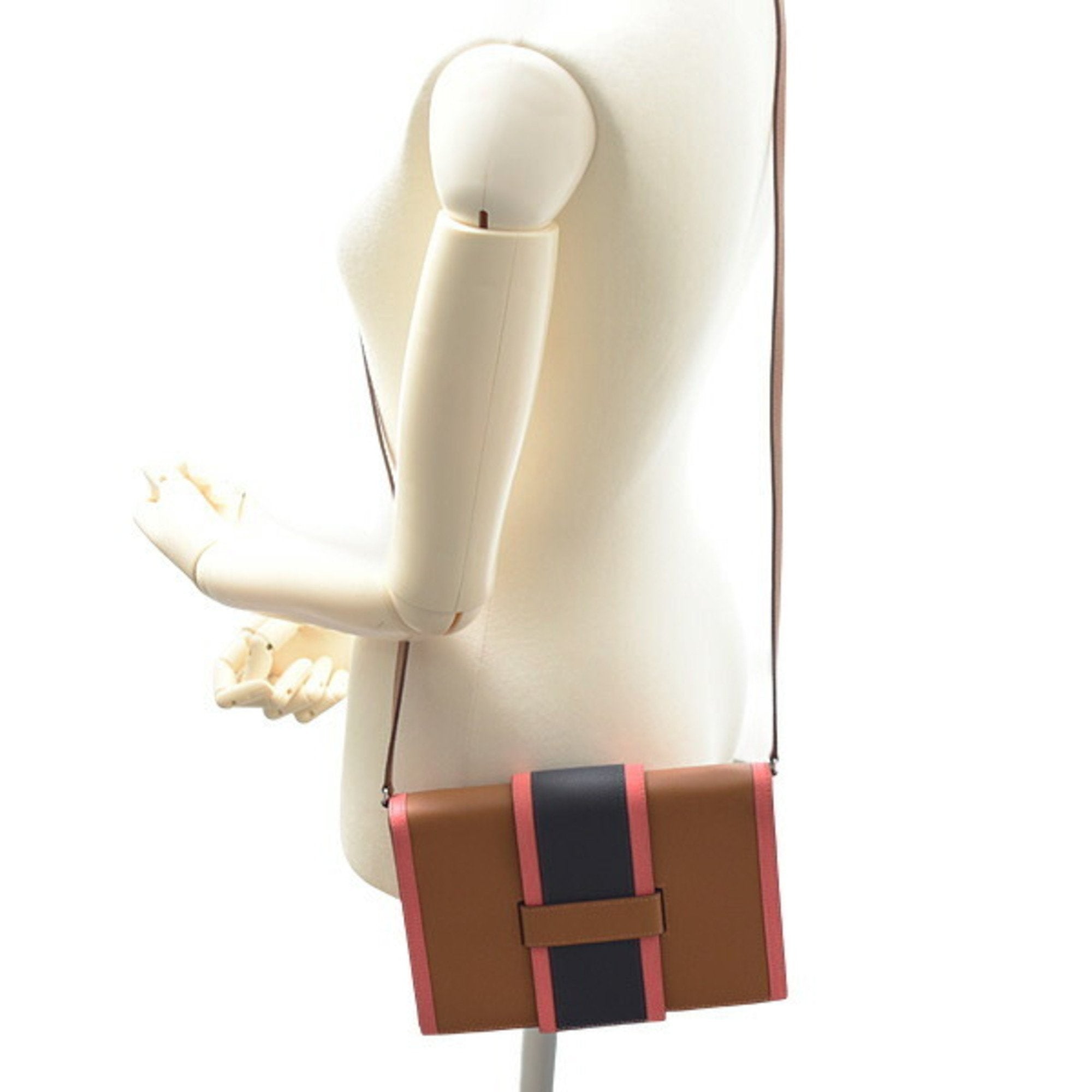 HMS Women's Shoulder Bag H Passant Clutch Y Stamp Evercolor Brown HERMES