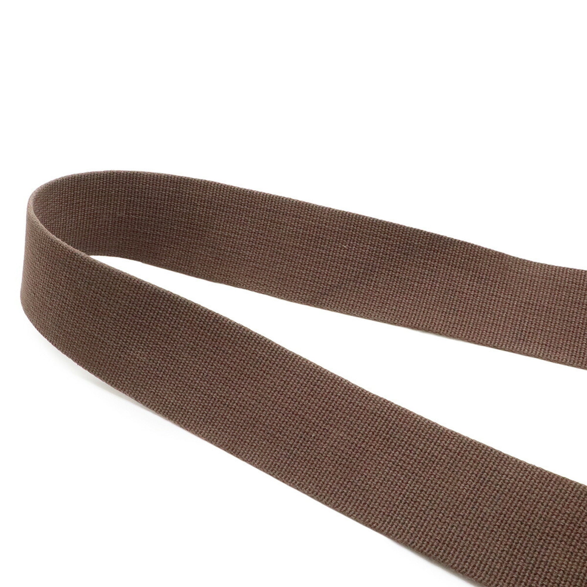 HMS Evelyn I 1 PM Shoulder Bag Toile H Leather Natural Dark Brown □E Stamp