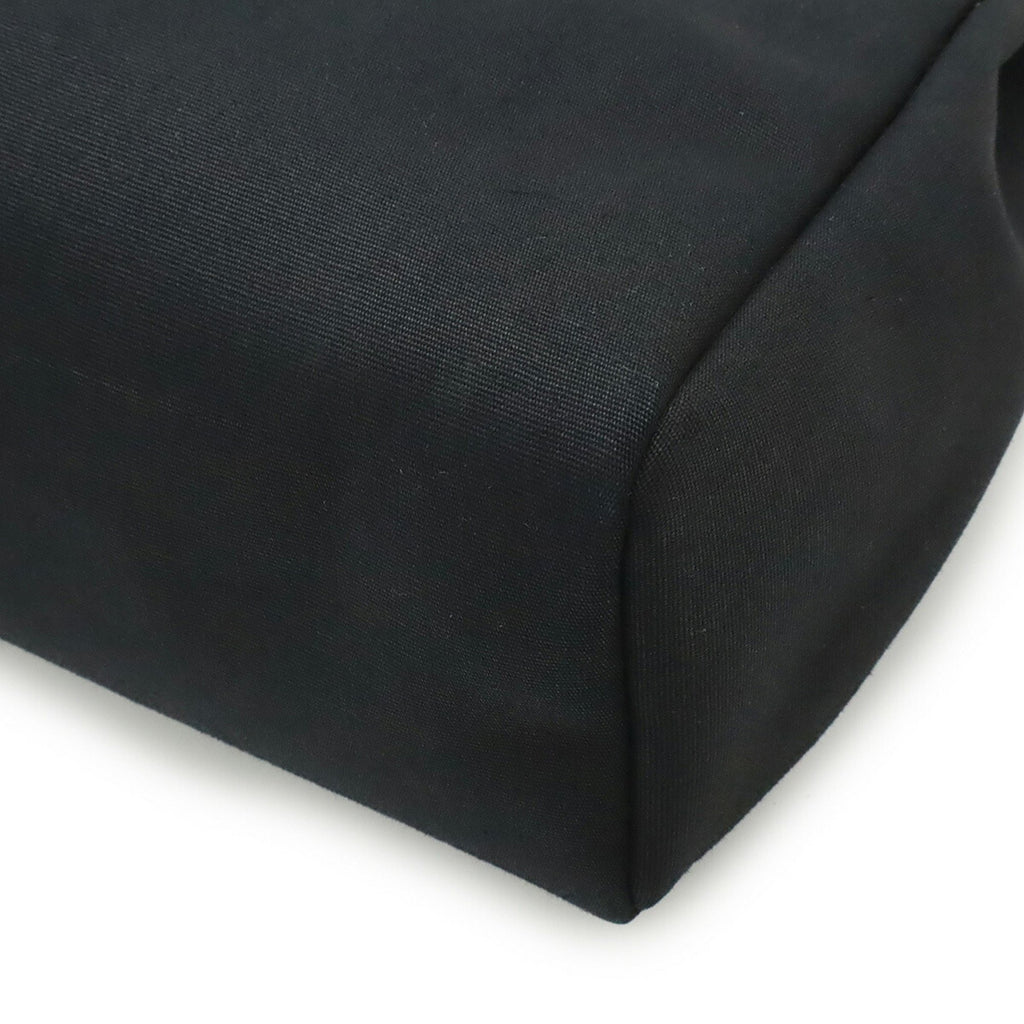 HMS Hermès Air Bag PM Handbag/Shoulder Bag, Toile Officier GM, Black/Beige Leather, G Stamp