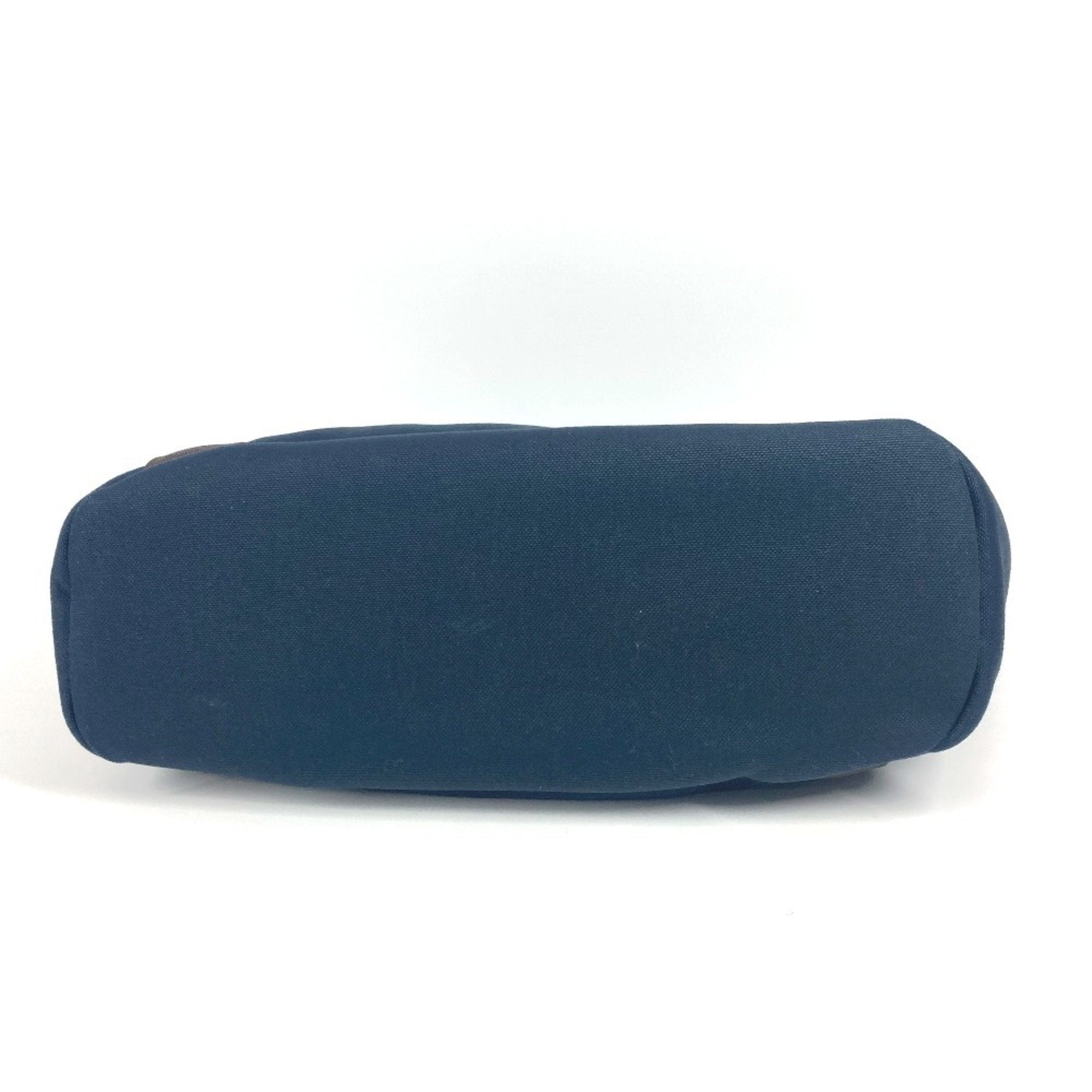 HMSHermes Sac de Pansage Groom 2WAY Shoulder Bag Crossbody Tote Leather Canvas Women's Navy