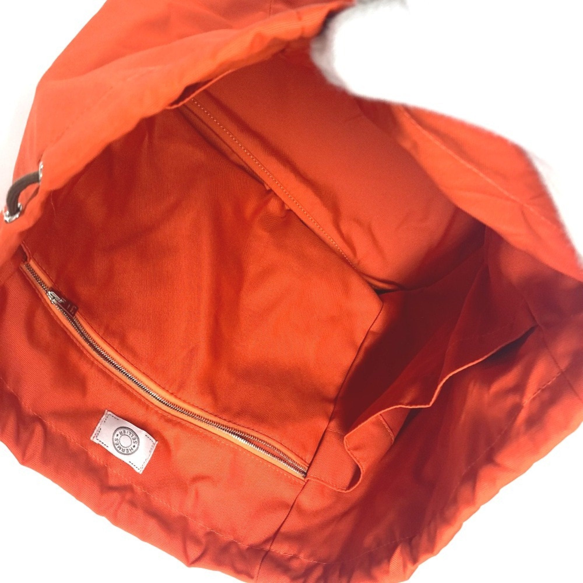 HMSHermes Sac de Pansage Groom 2WAY Shoulder Bag Crossbody Tote Leather Canvas Women's Navy