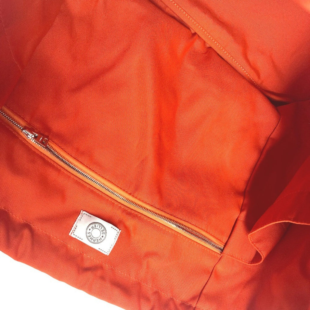 HMSHermes Sac de Pansage Groom 2WAY Shoulder Bag Crossbody Tote Leather Canvas Women's Navy